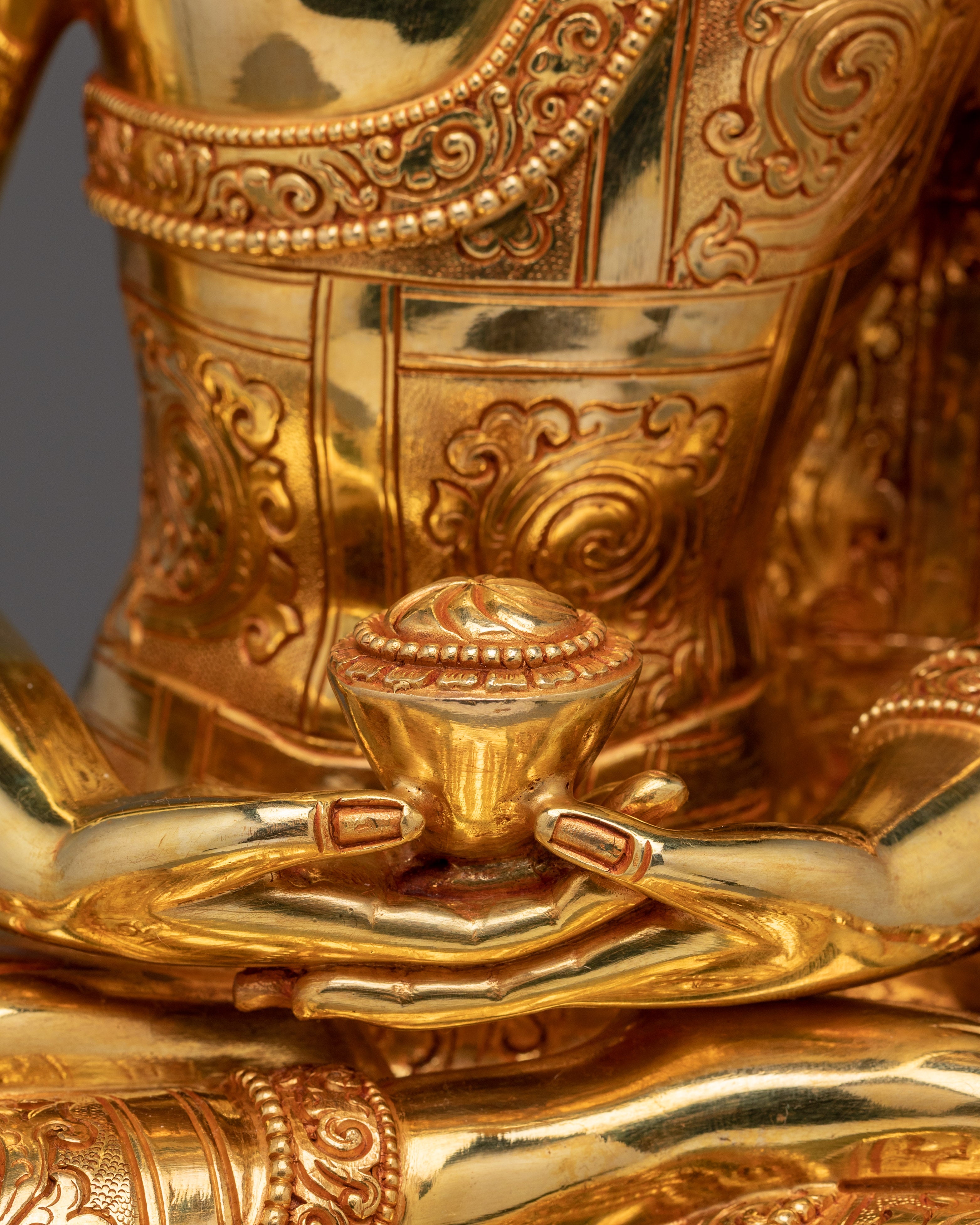 24K Gold Gilded Amitabha Buddha Art | Buddha of Infinite Light