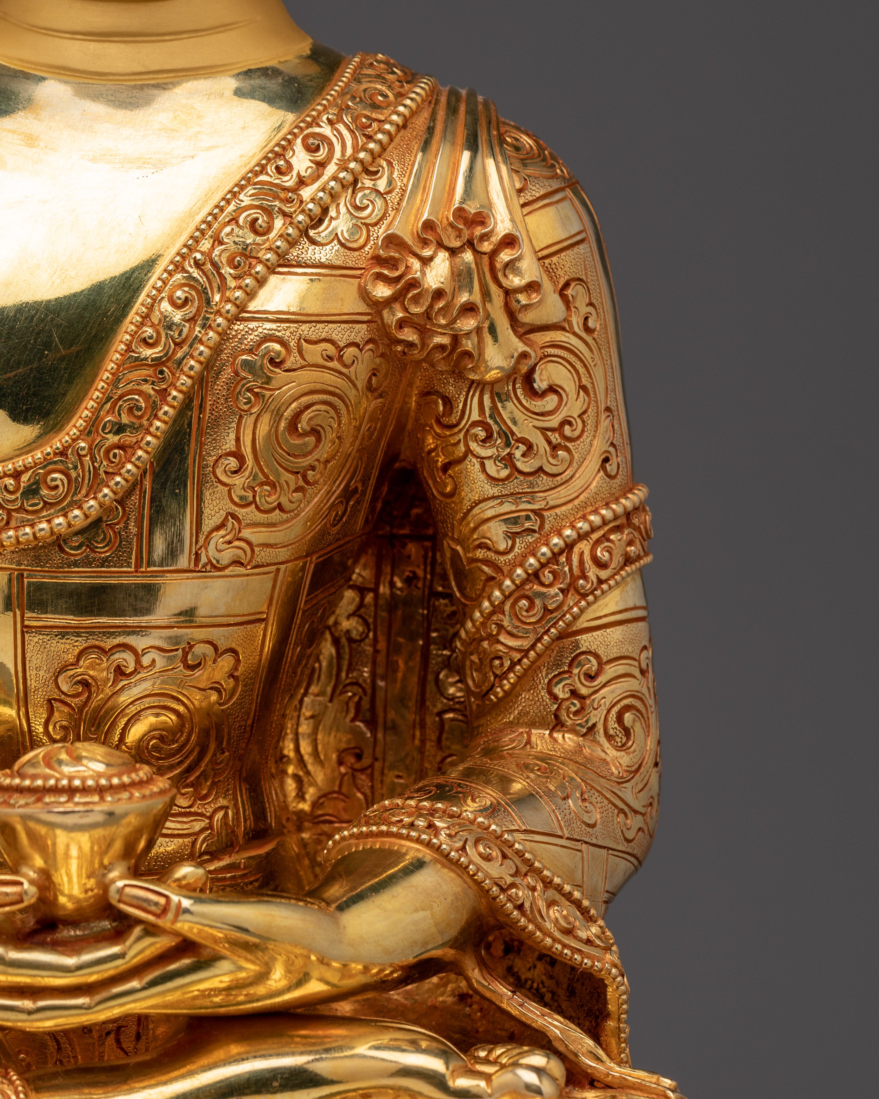 24K Gold Gilded Amitabha Buddha Art | Buddha of Infinite Light