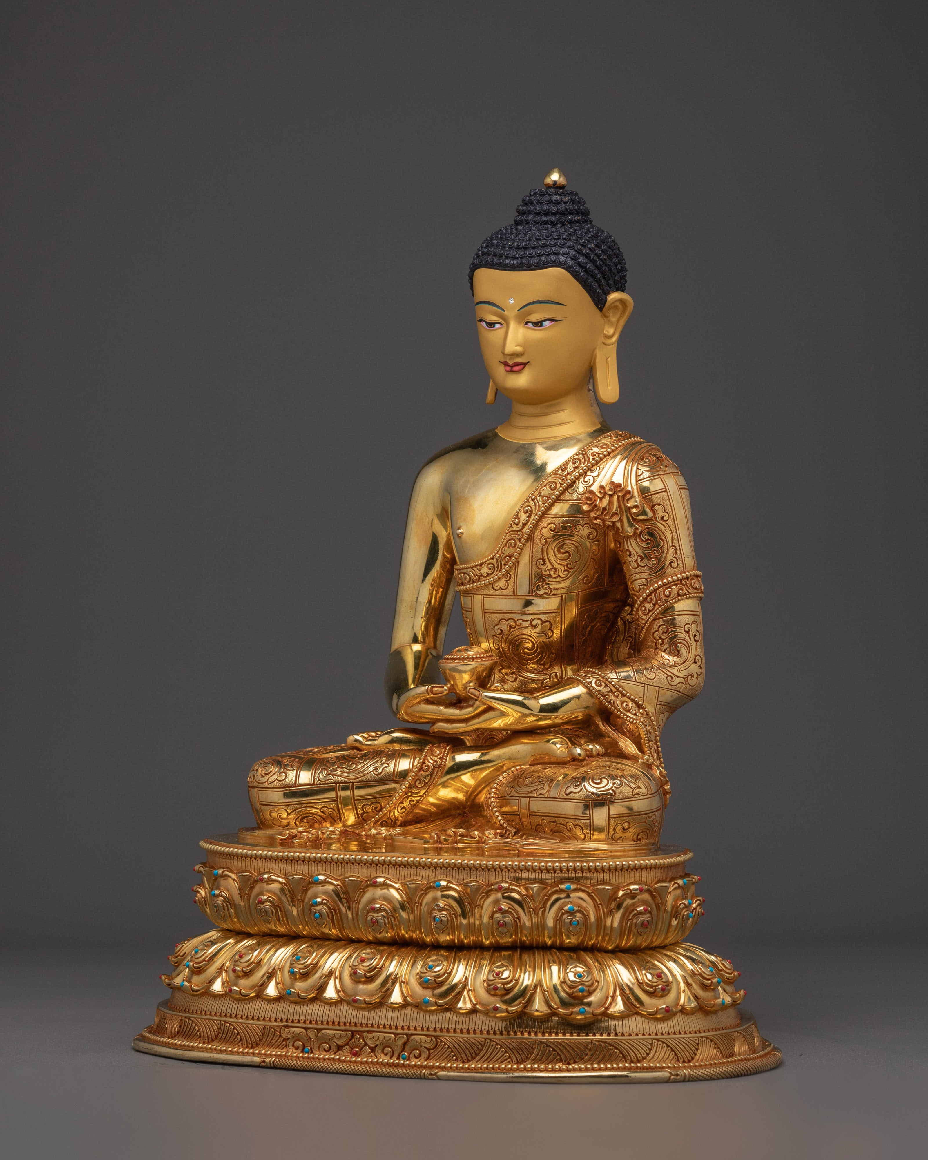 24K Gold Gilded Amitabha Buddha Art | Buddha of Infinite Light