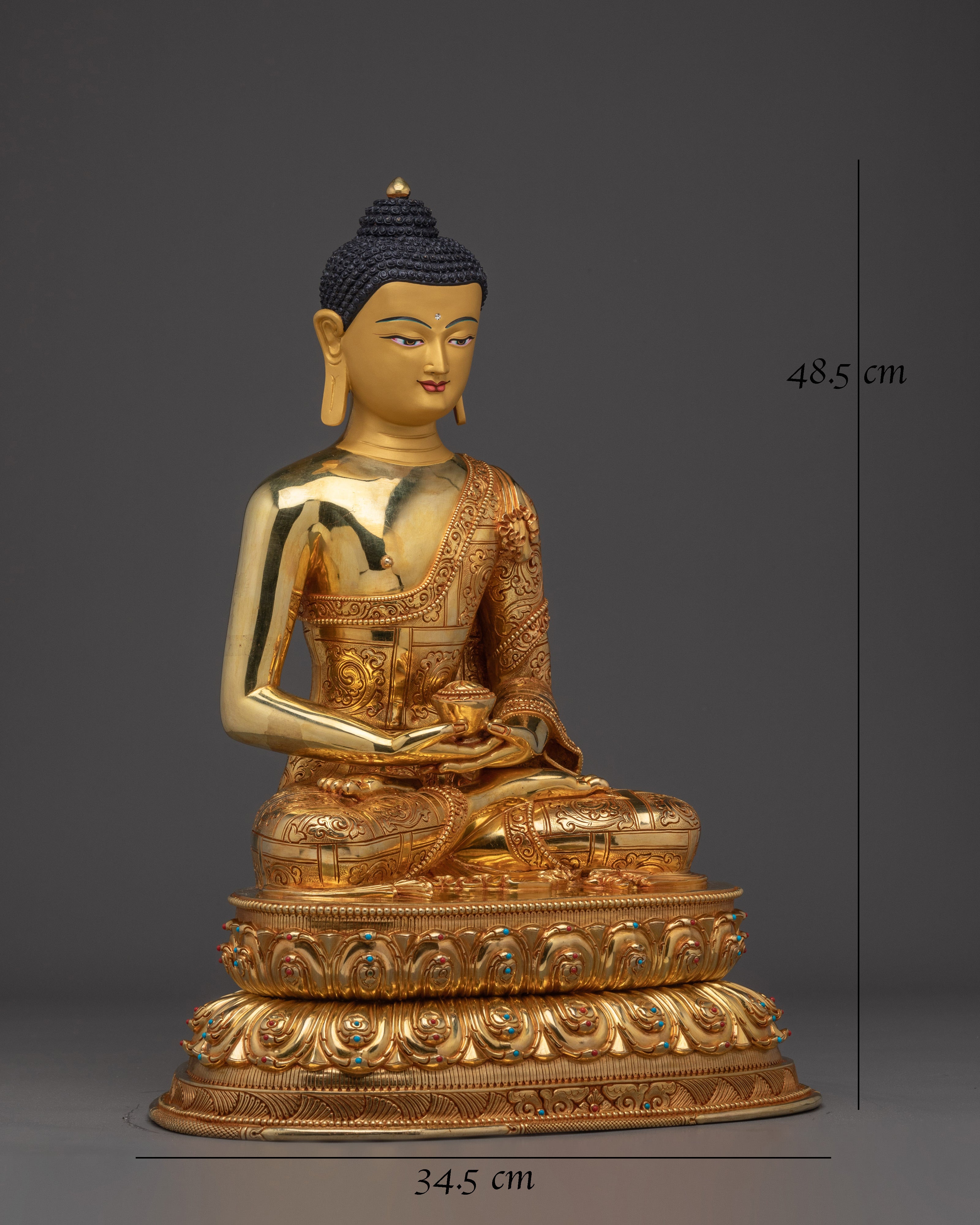 Gold Gilded Amitabha Buddha Art