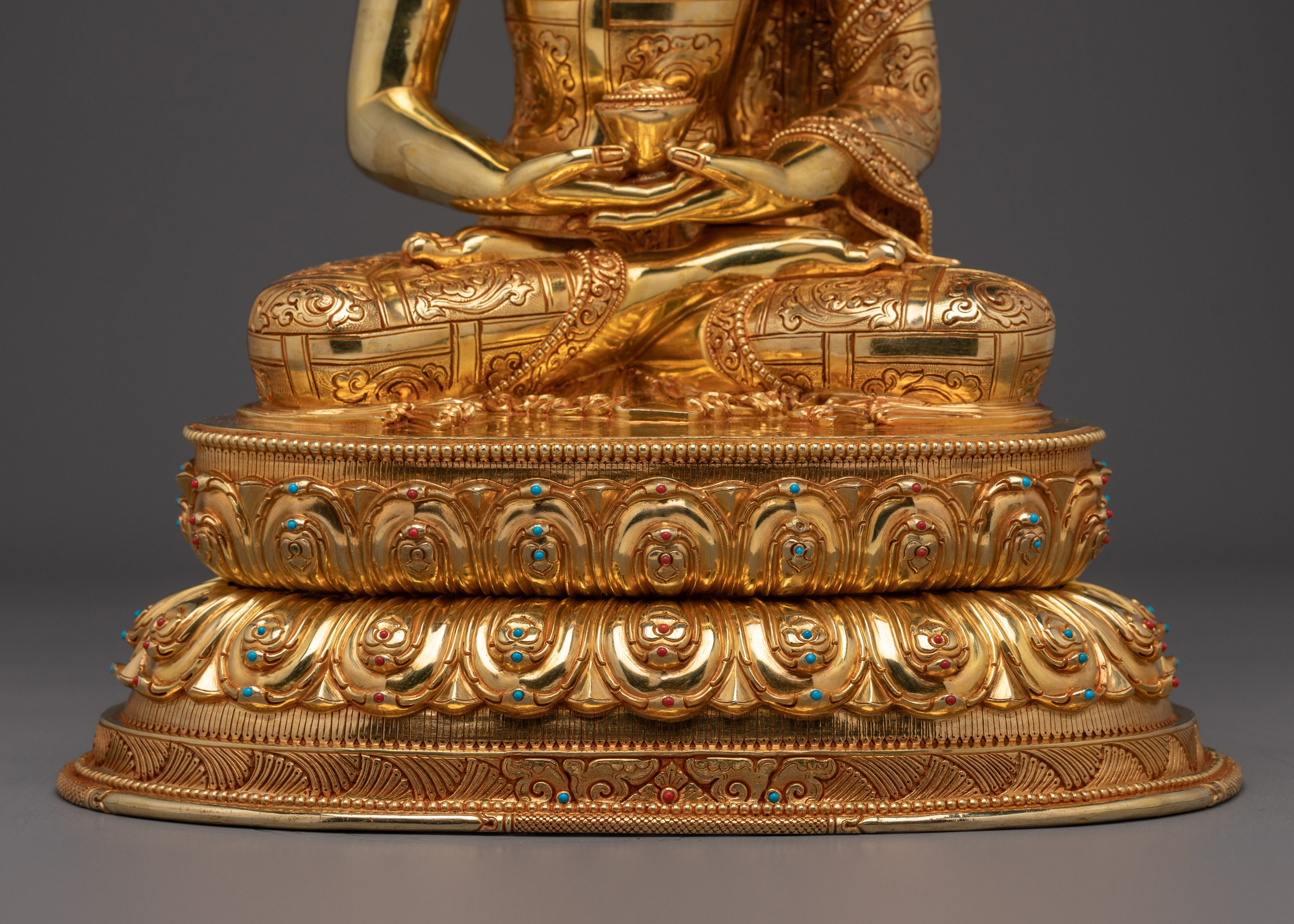 24K Gold Gilded Amitabha Buddha Art | Buddha of Infinite Light