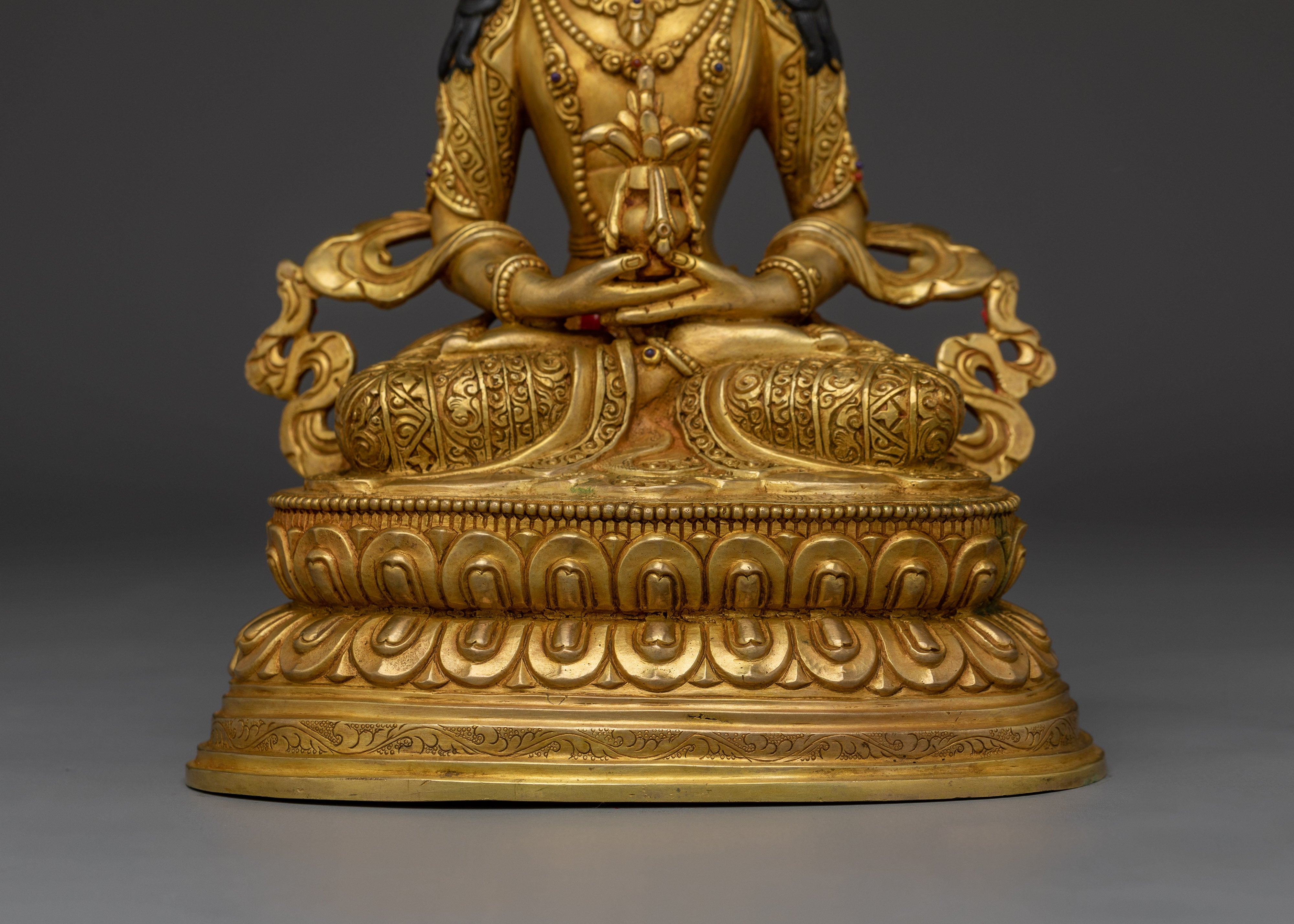 Handmade Buddha of Longevity Amitayus Artwork | Eternal Buddha of Health and Prosperity