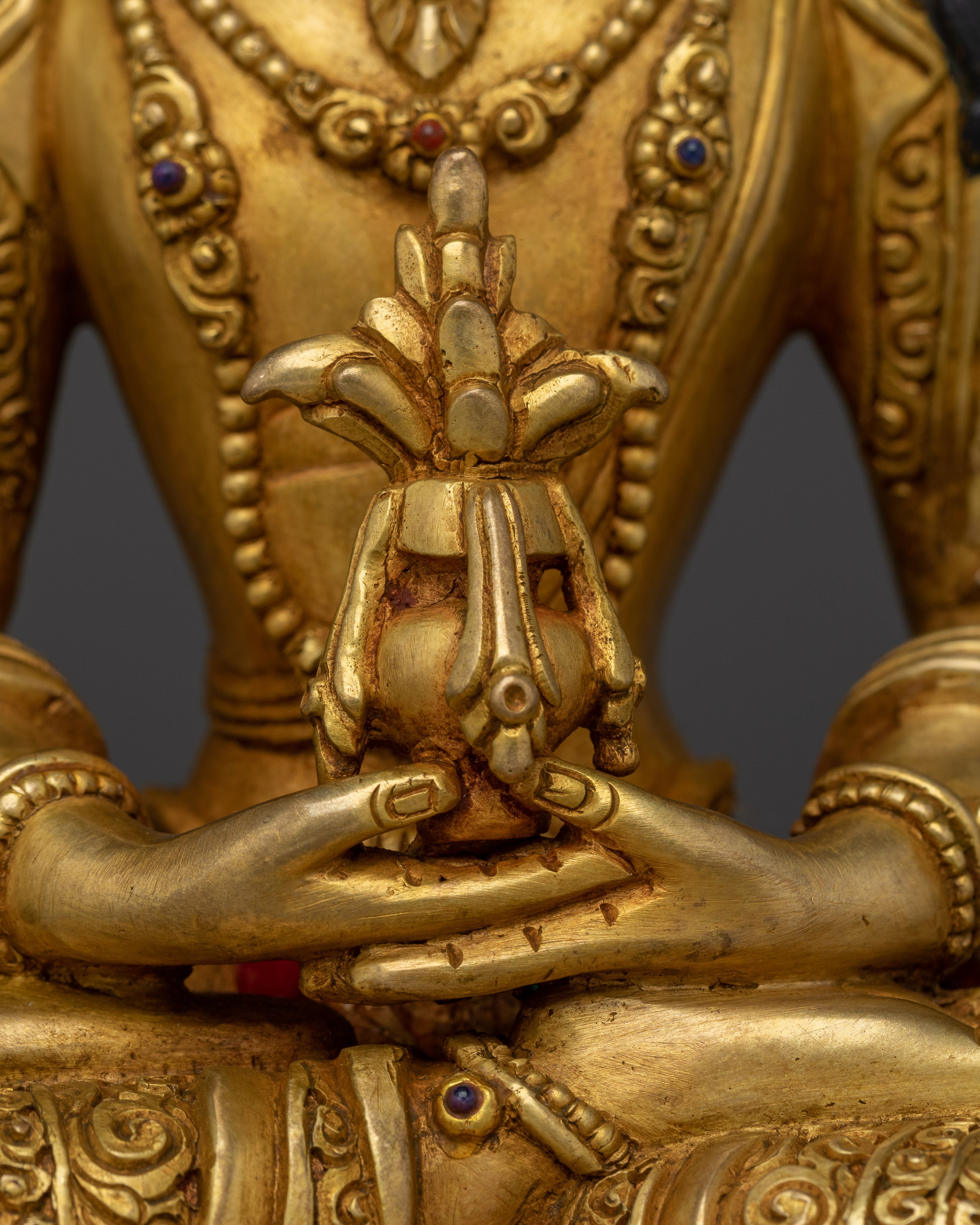 Handmade Buddha of Longevity Amitayus Artwork | Eternal Buddha of Health and Prosperity