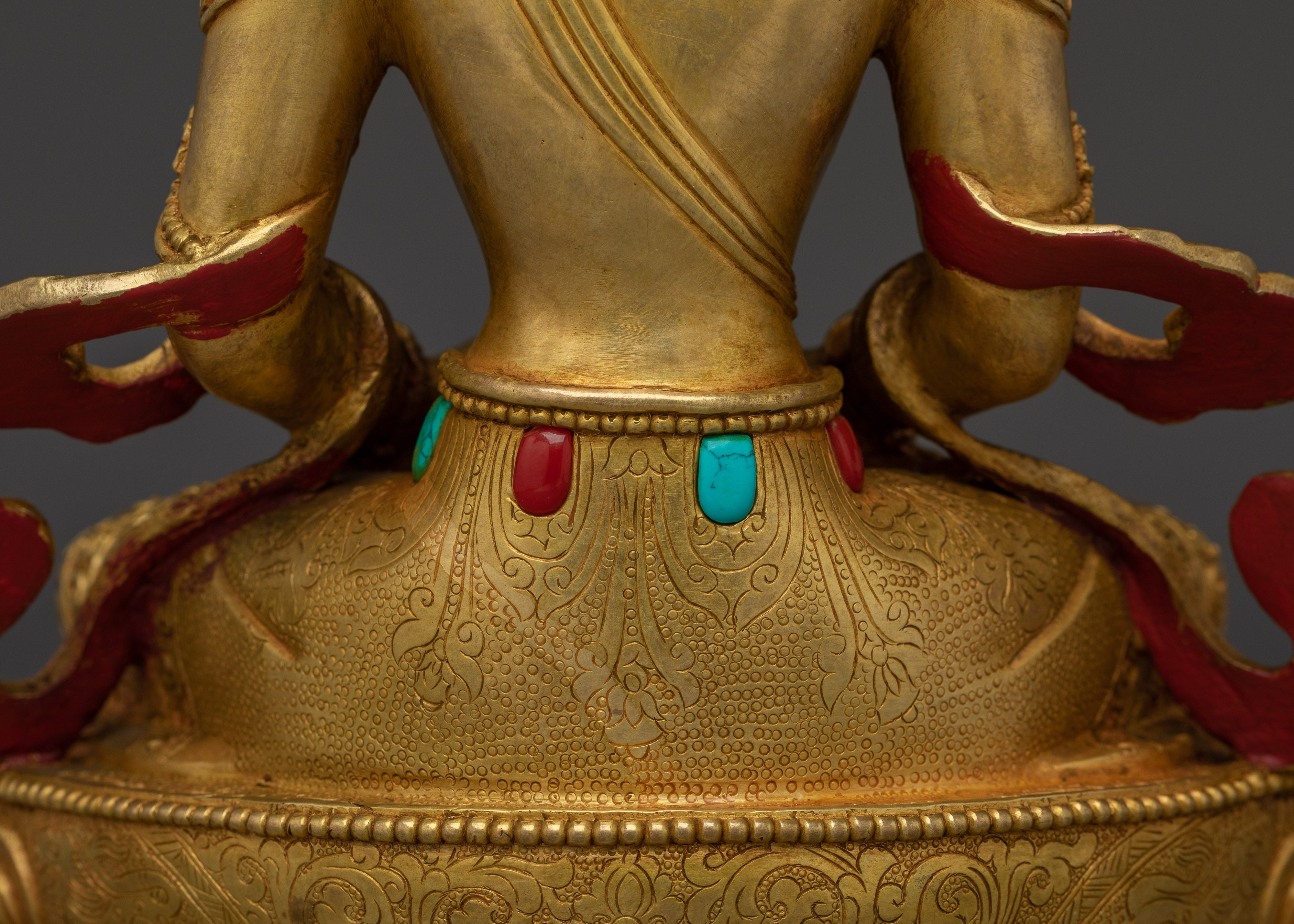 Handmade Buddha of Longevity Amitayus Artwork | Eternal Buddha of Health and Prosperity