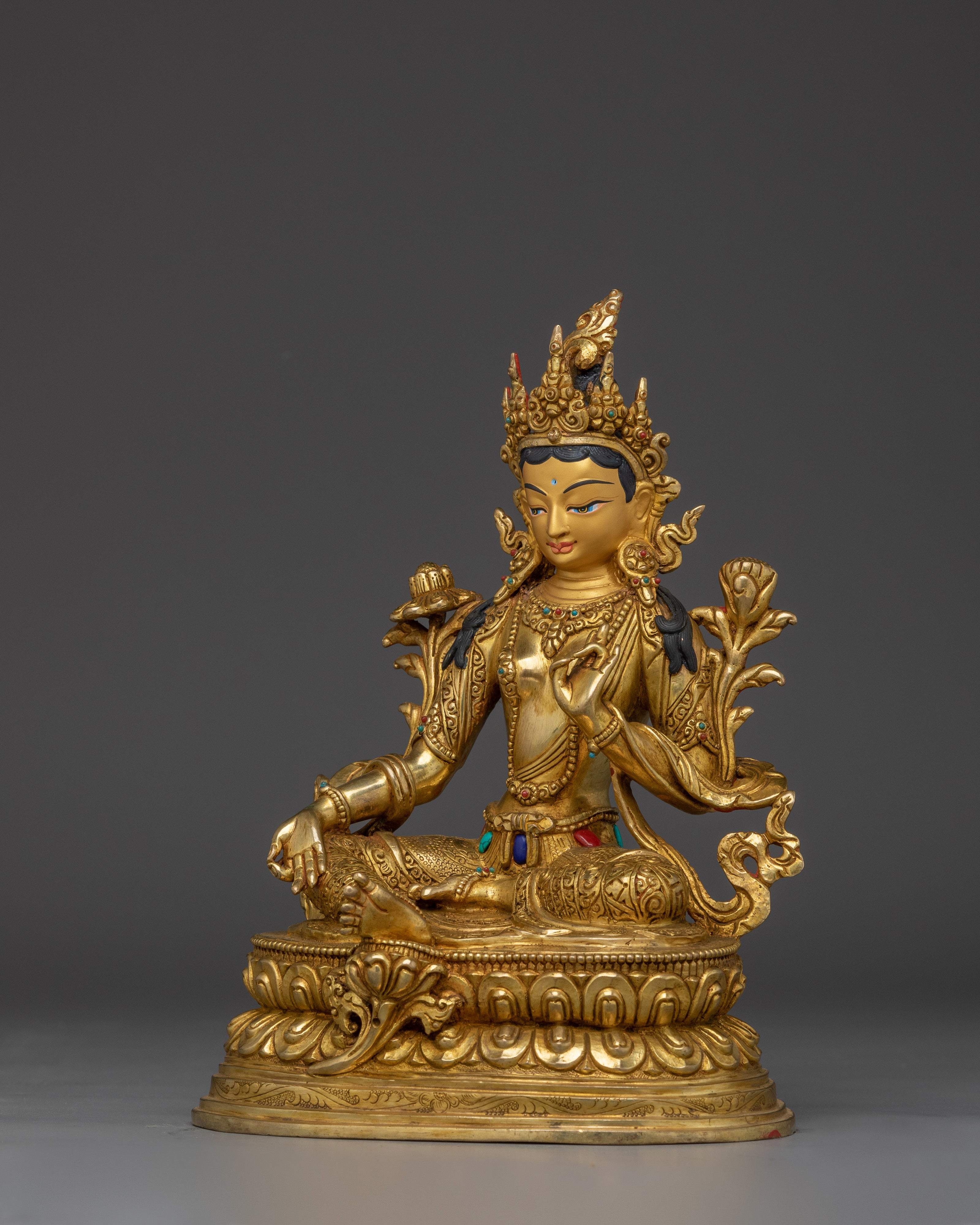 Green Tara Art - Compassion Deity | Embodiment of Swift Protection