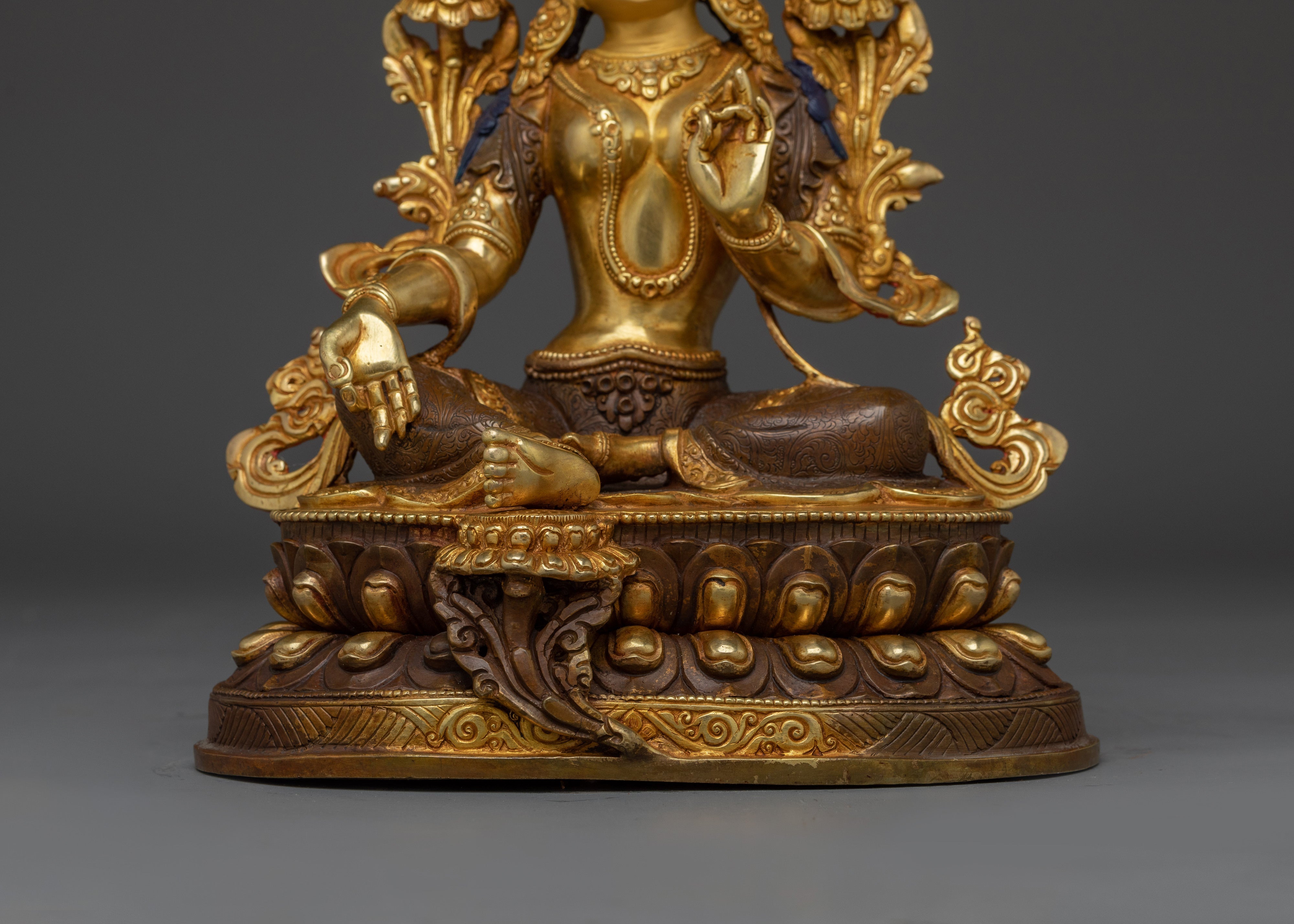 Peaceful Shyama Tara Artwork | Green Tara - Swift Savior Deity
