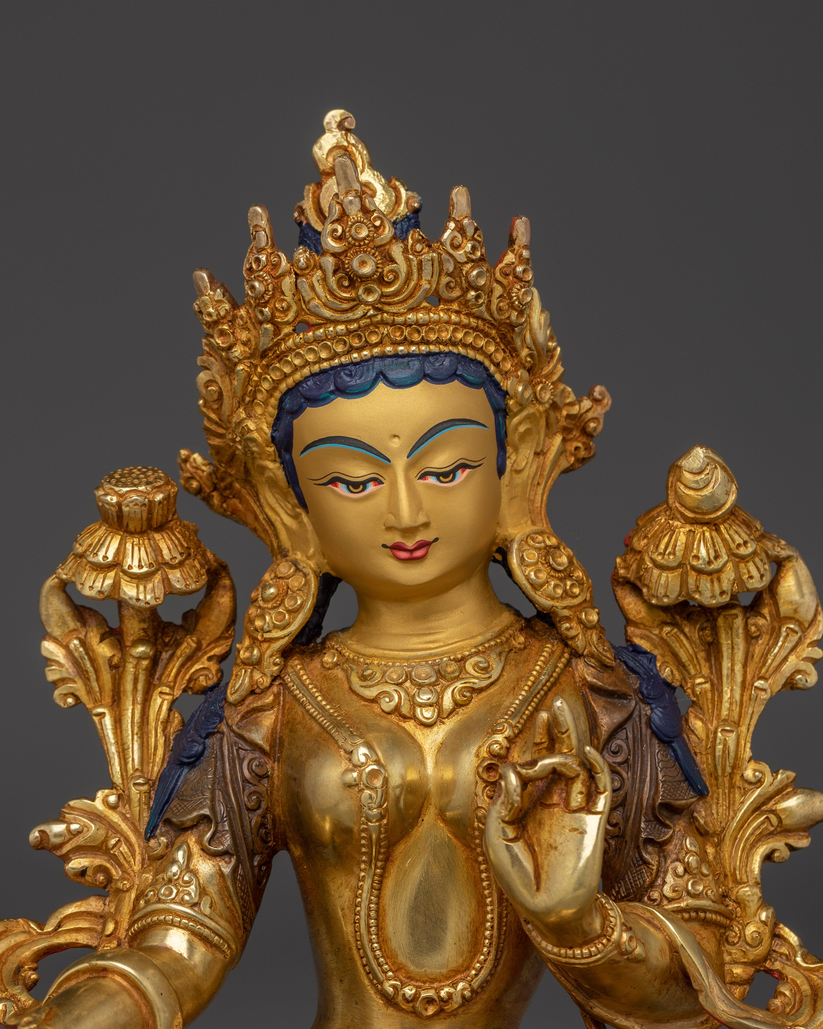 Peaceful Shyama Tara Artwork | Green Tara - Swift Savior Deity