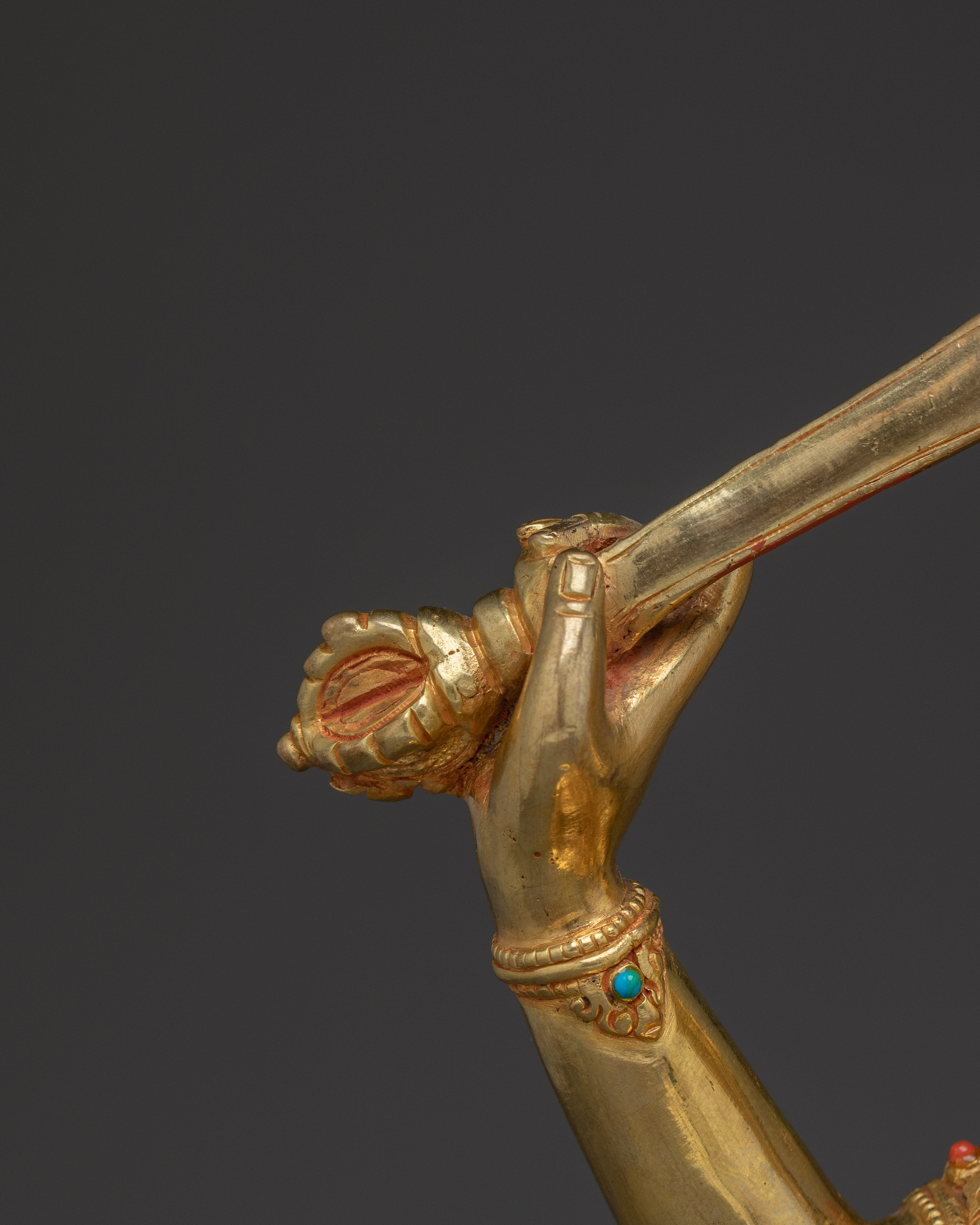 Handmade Insight Deity Manjushri Art | Beautifully Handcrafted Statue