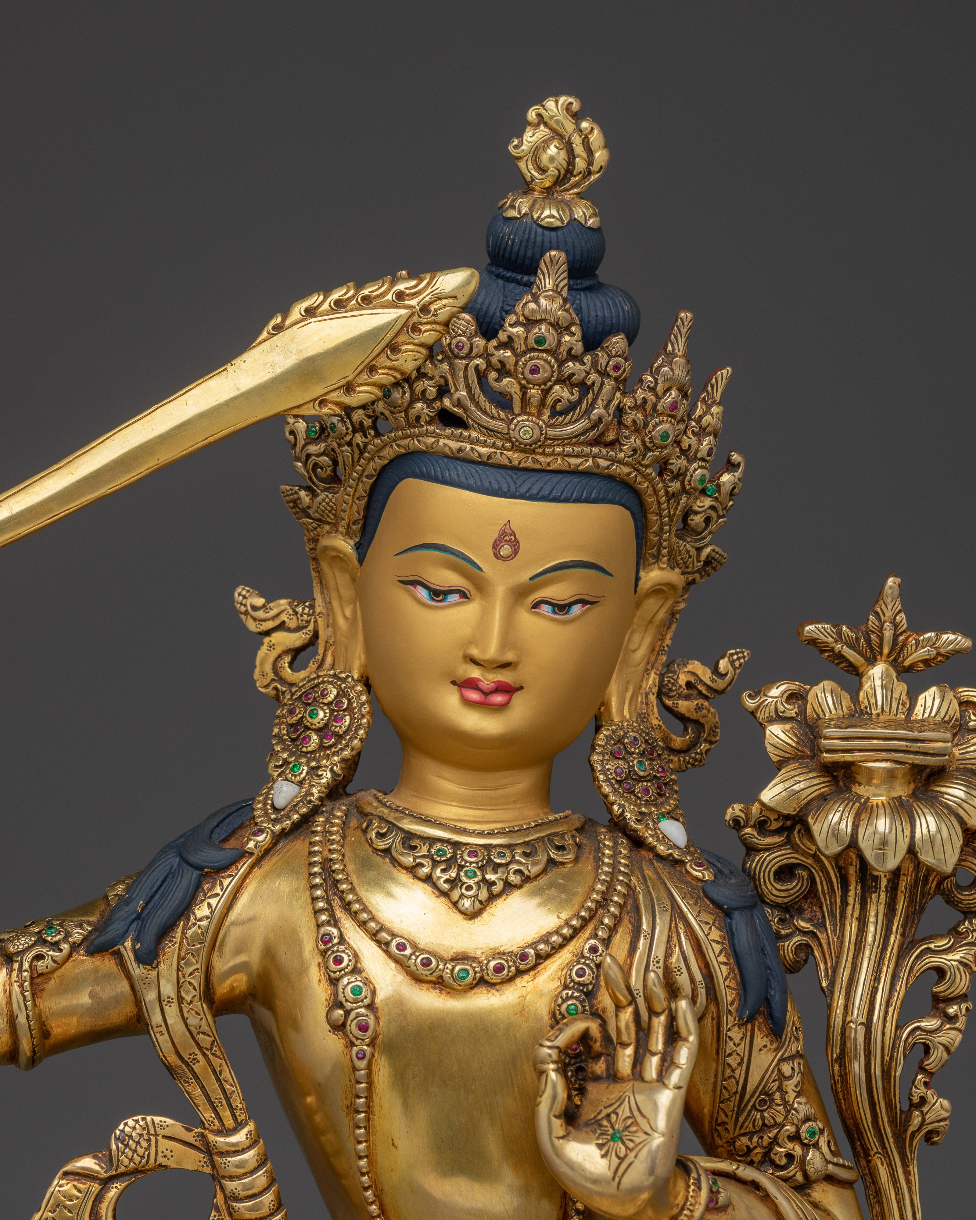 Sculpture of Tibetan Buddhist Manjushri | The Embodiment of Insight and Compassion