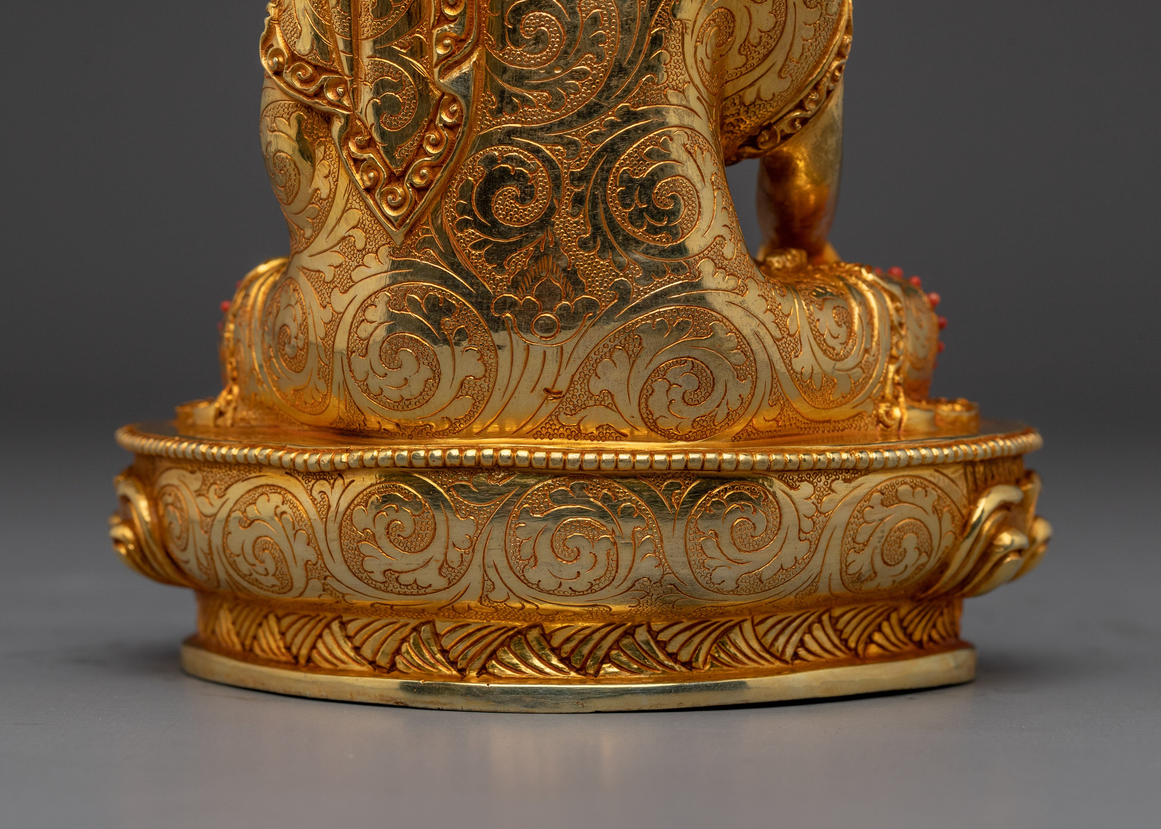 Buddha Enlightenment Statue Shakyamuni | Copper Body 8.1" Sculpture