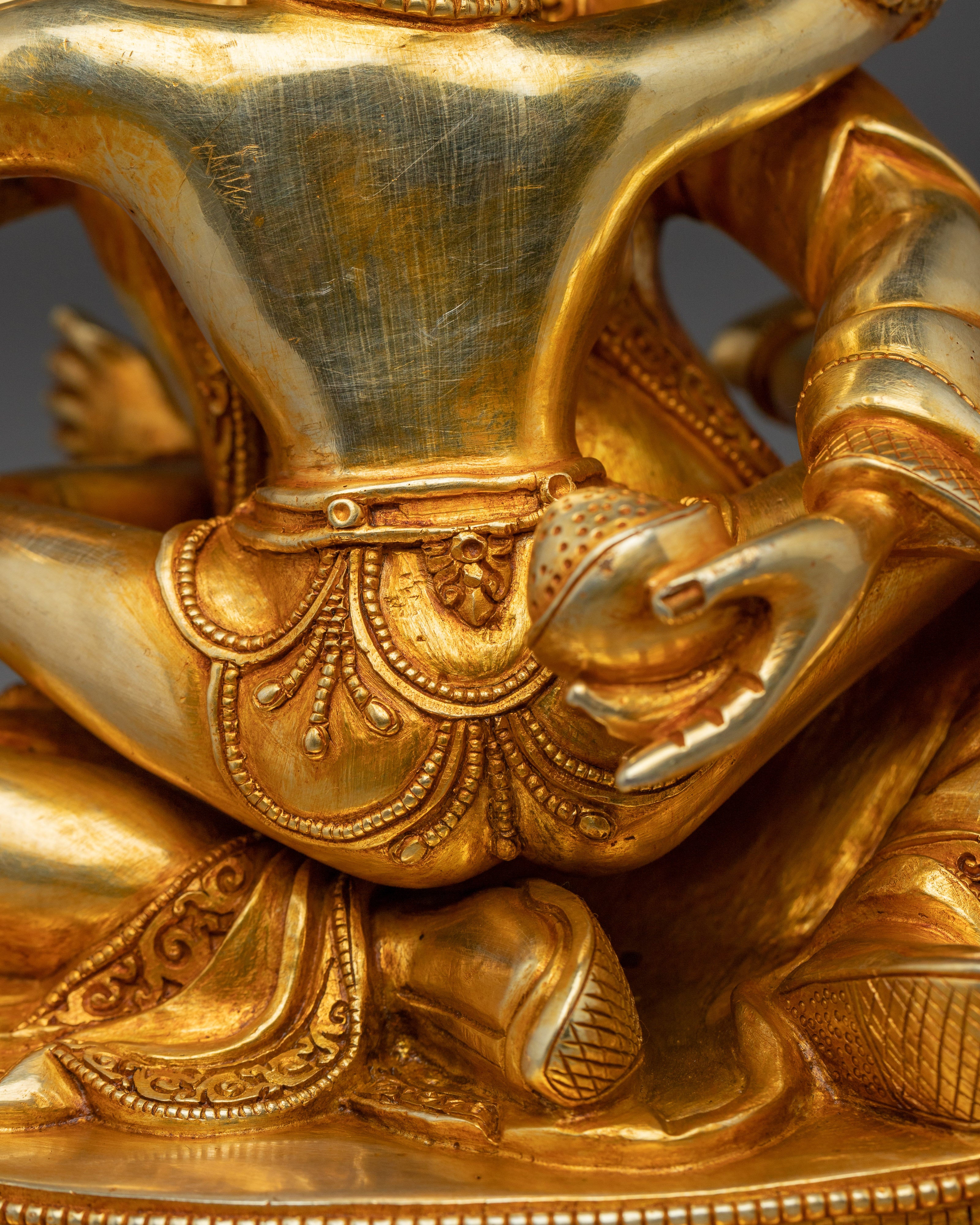 Guru Rinpoche Statue with Consort | Himalayan Pamasambhava Statue