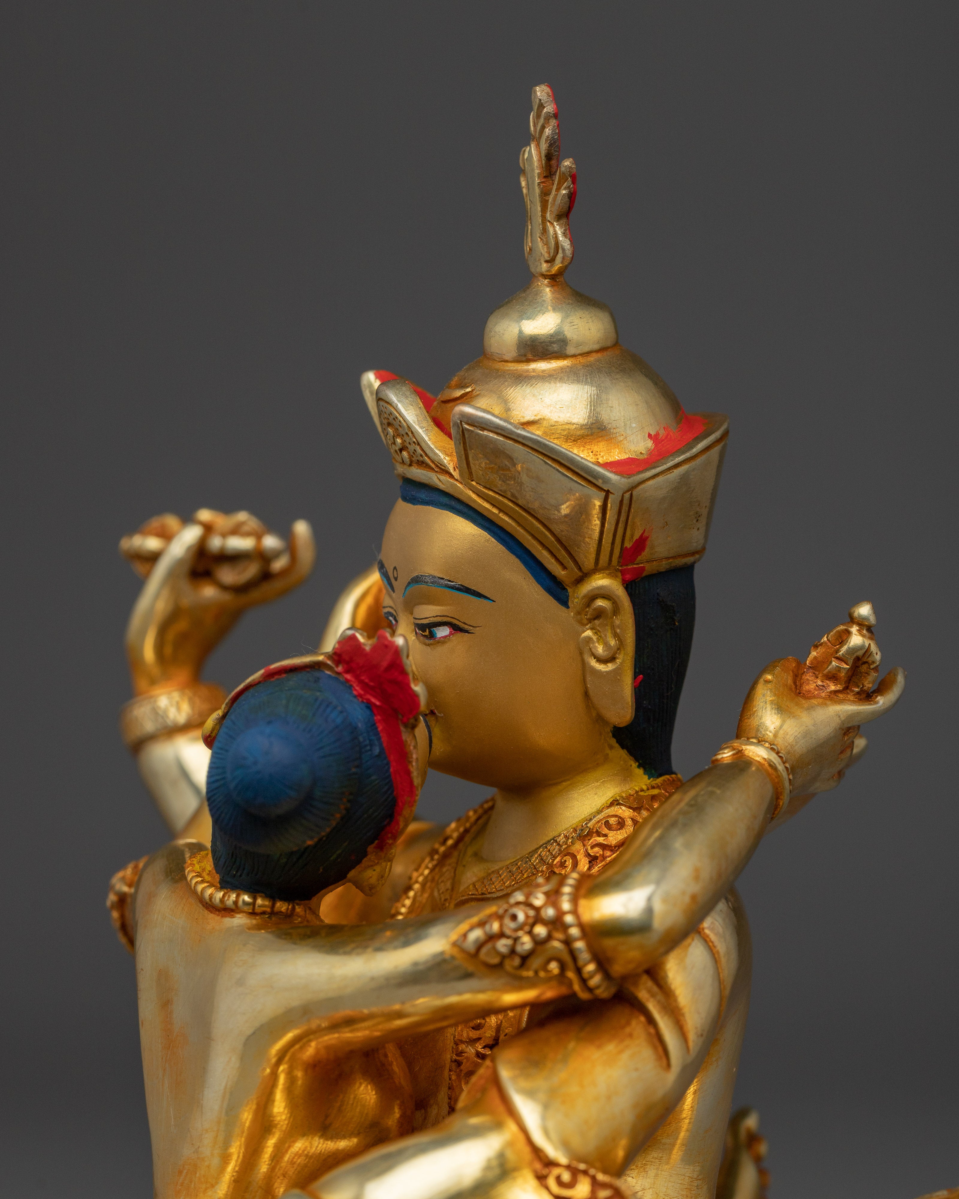 Guru Rinpoche Statue with Consort | Himalayan Pamasambhava Statue