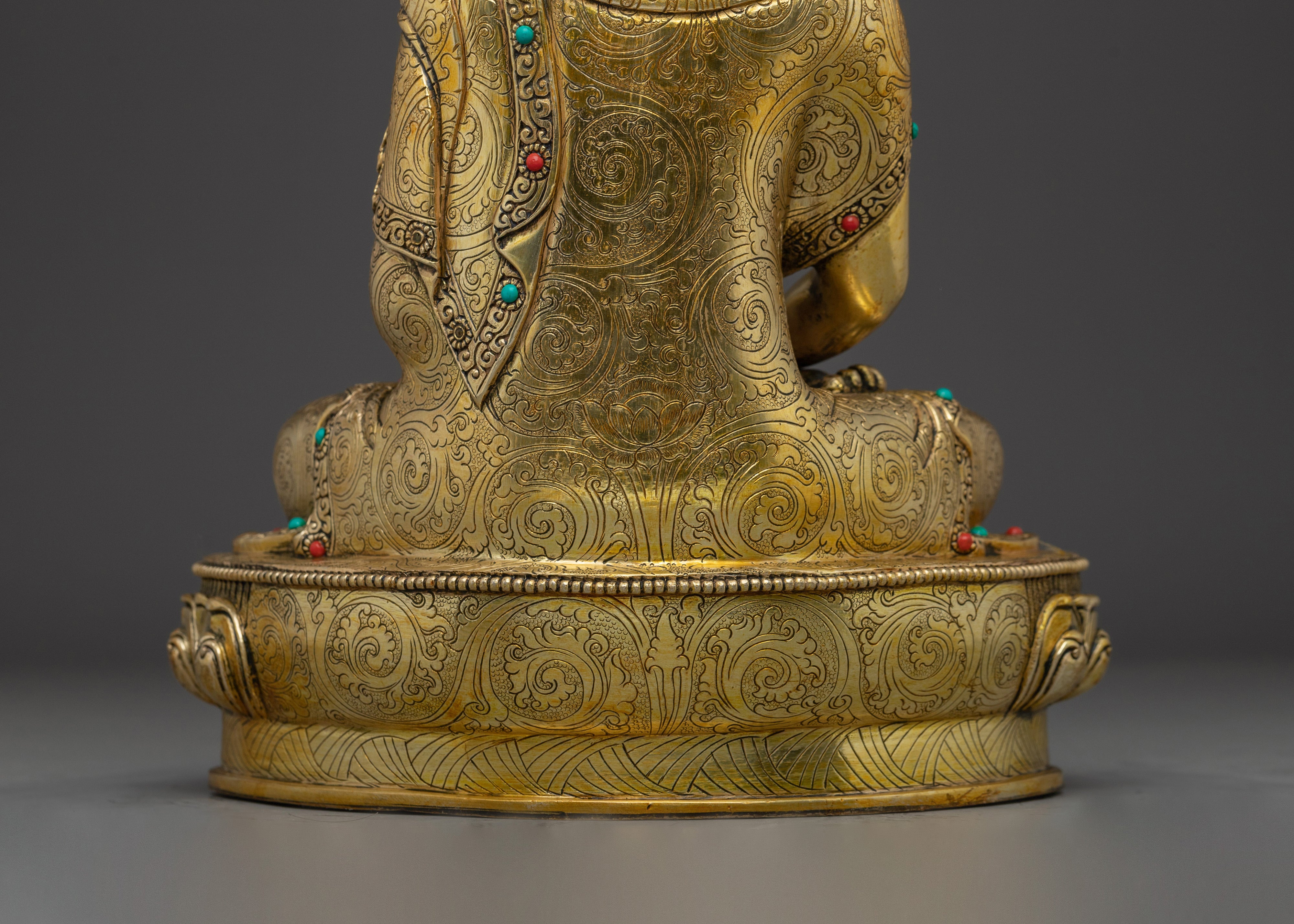 Amitabha Buddha Peaceful Light Copper Statue | Himalayan Handmade Artwork