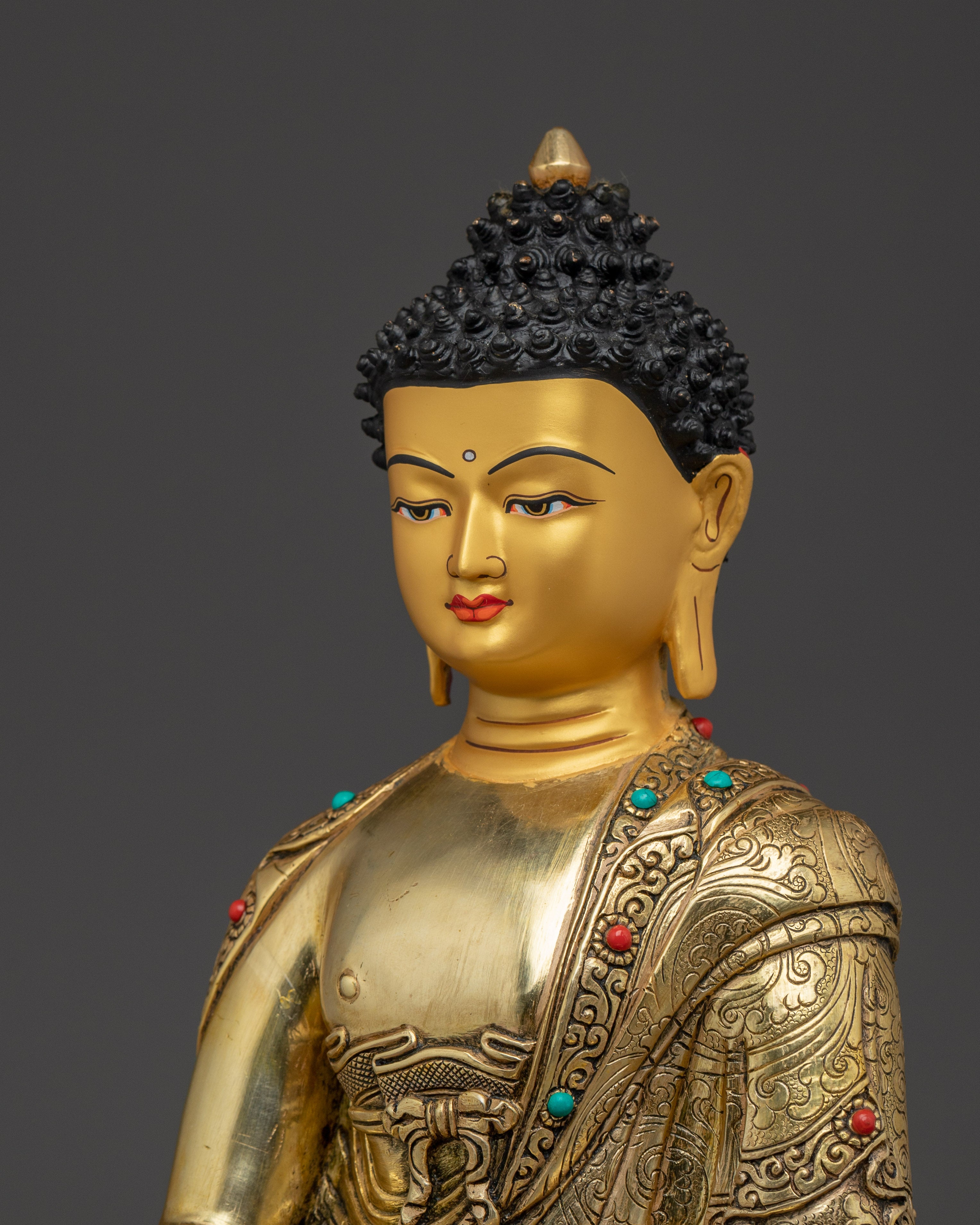 Amitabha Buddha Peaceful Light Copper Statue | Himalayan Handmade Artwork