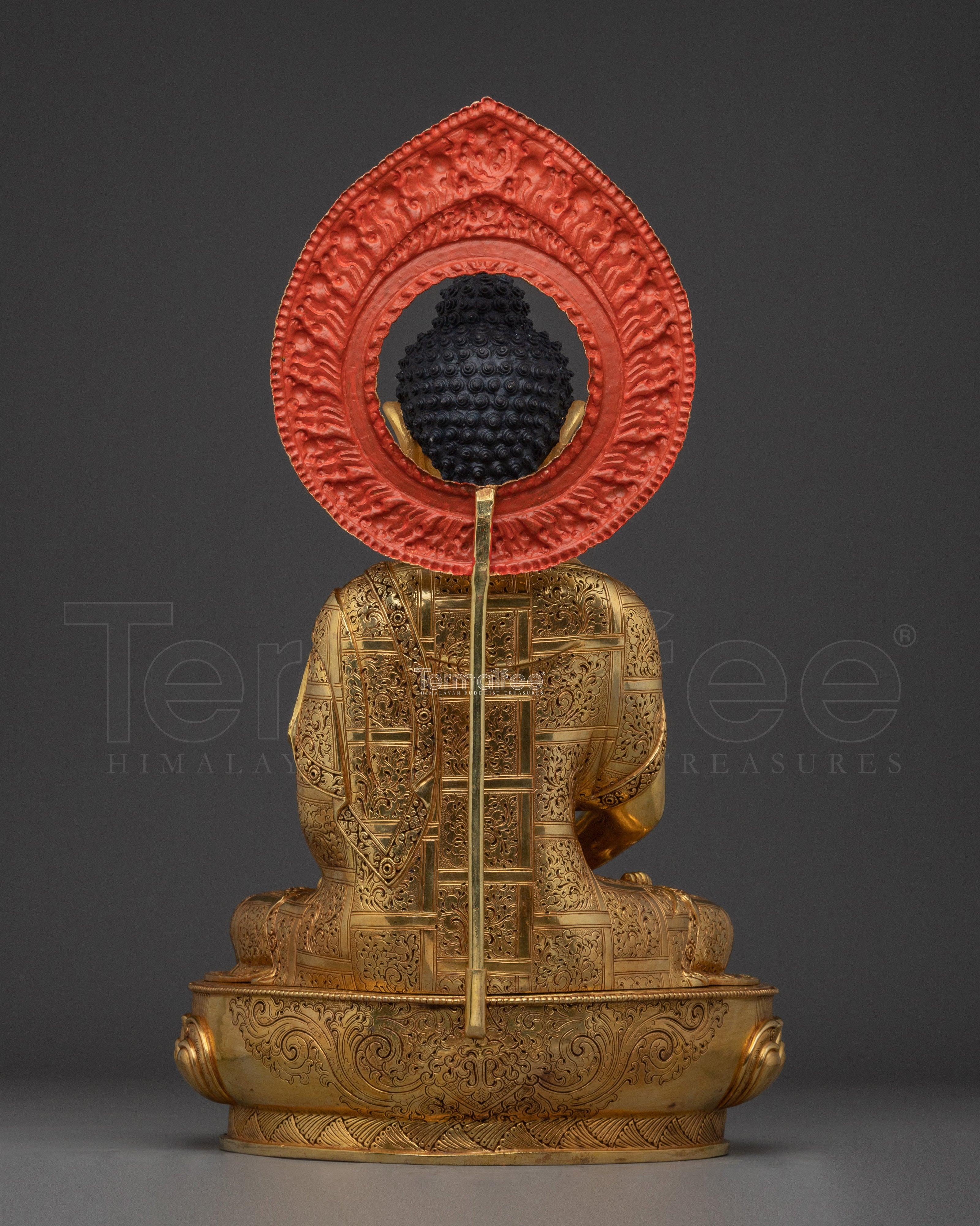 Amitabha Buddha Golden Handmade Copper Statue | 48 Great Vows Buddha