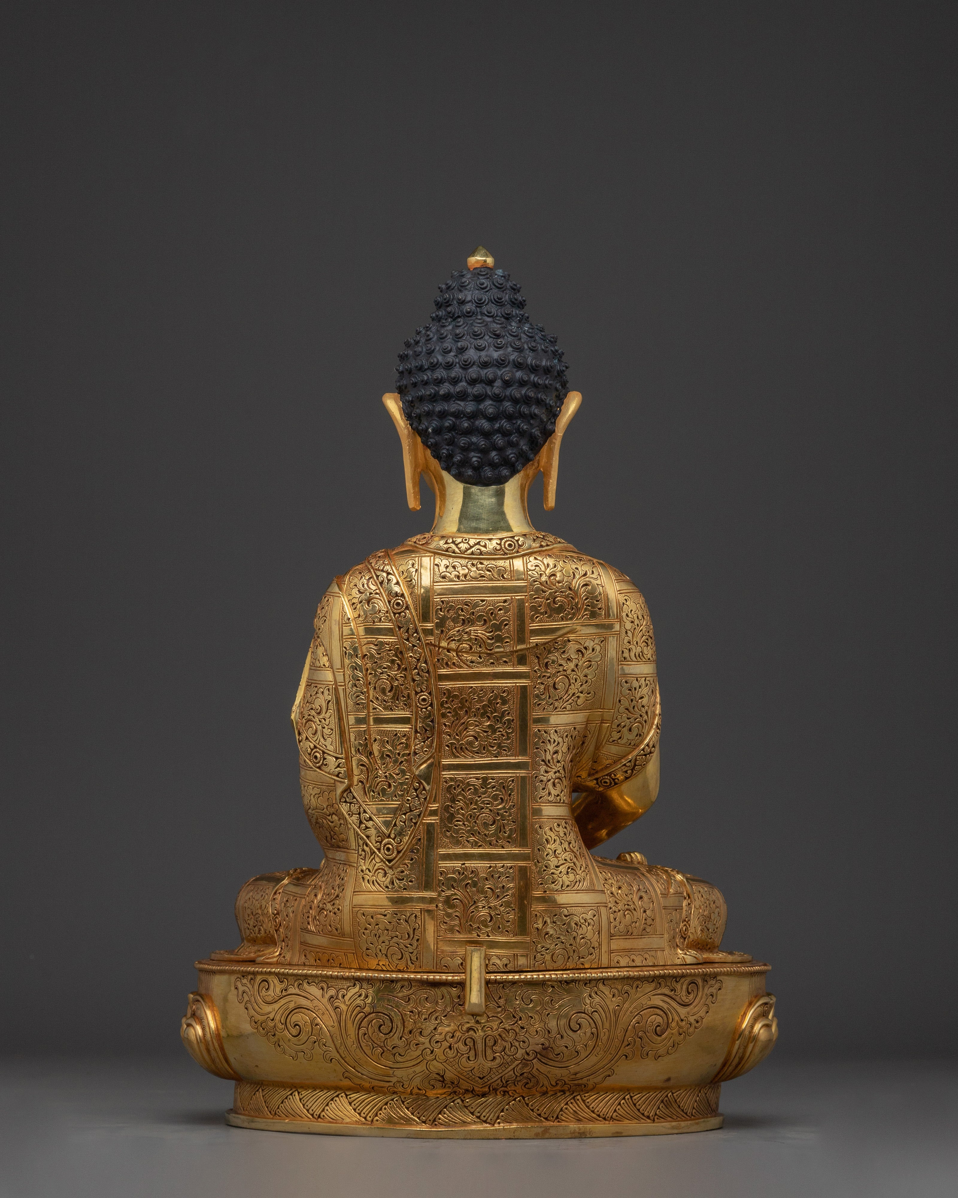 Amitabha Buddha Golden Handmade Copper Statue | 48 Great Vows Buddha