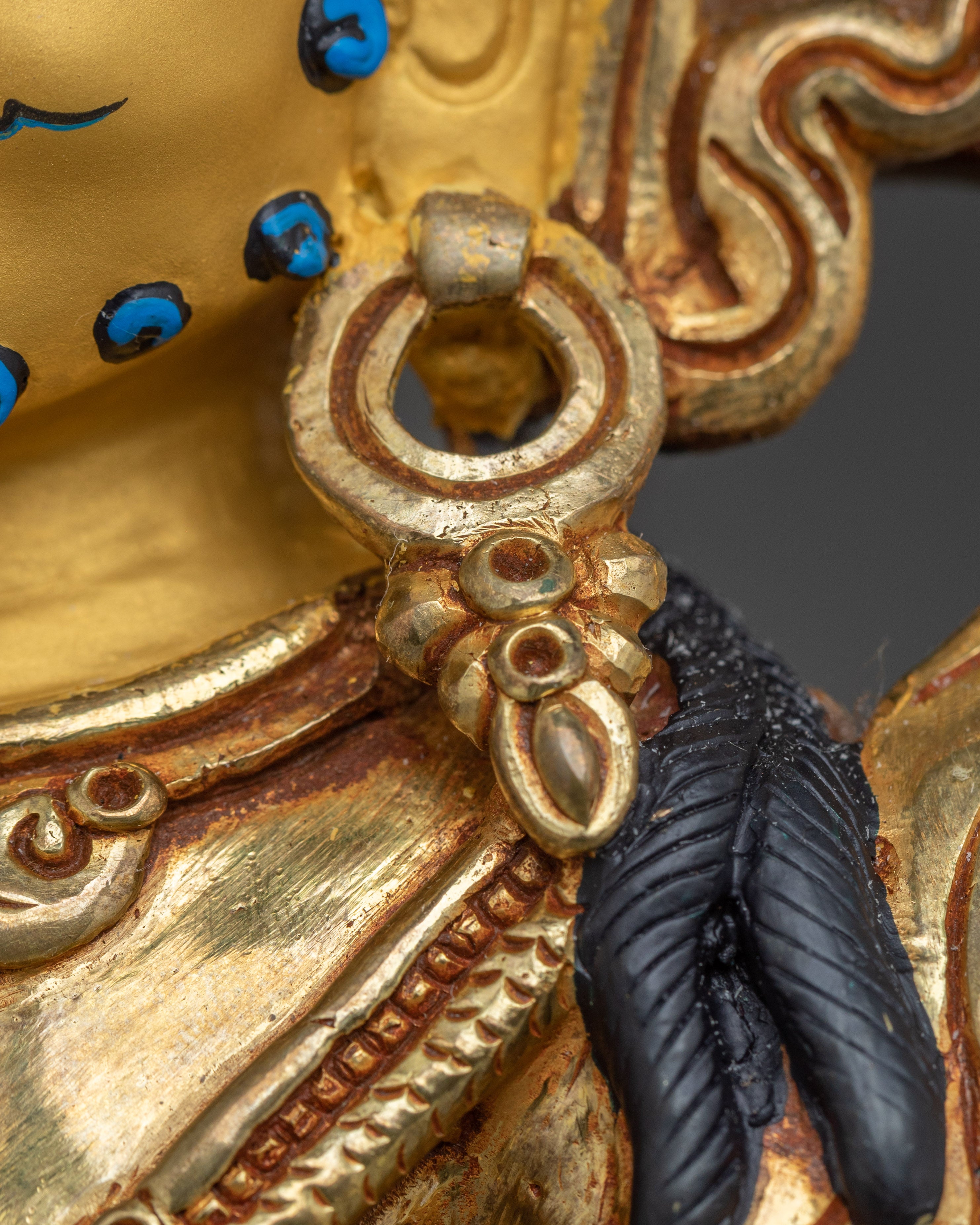 Powerful Wealth Deity Dzambhala Statue | 24K Gold Gilded Statue