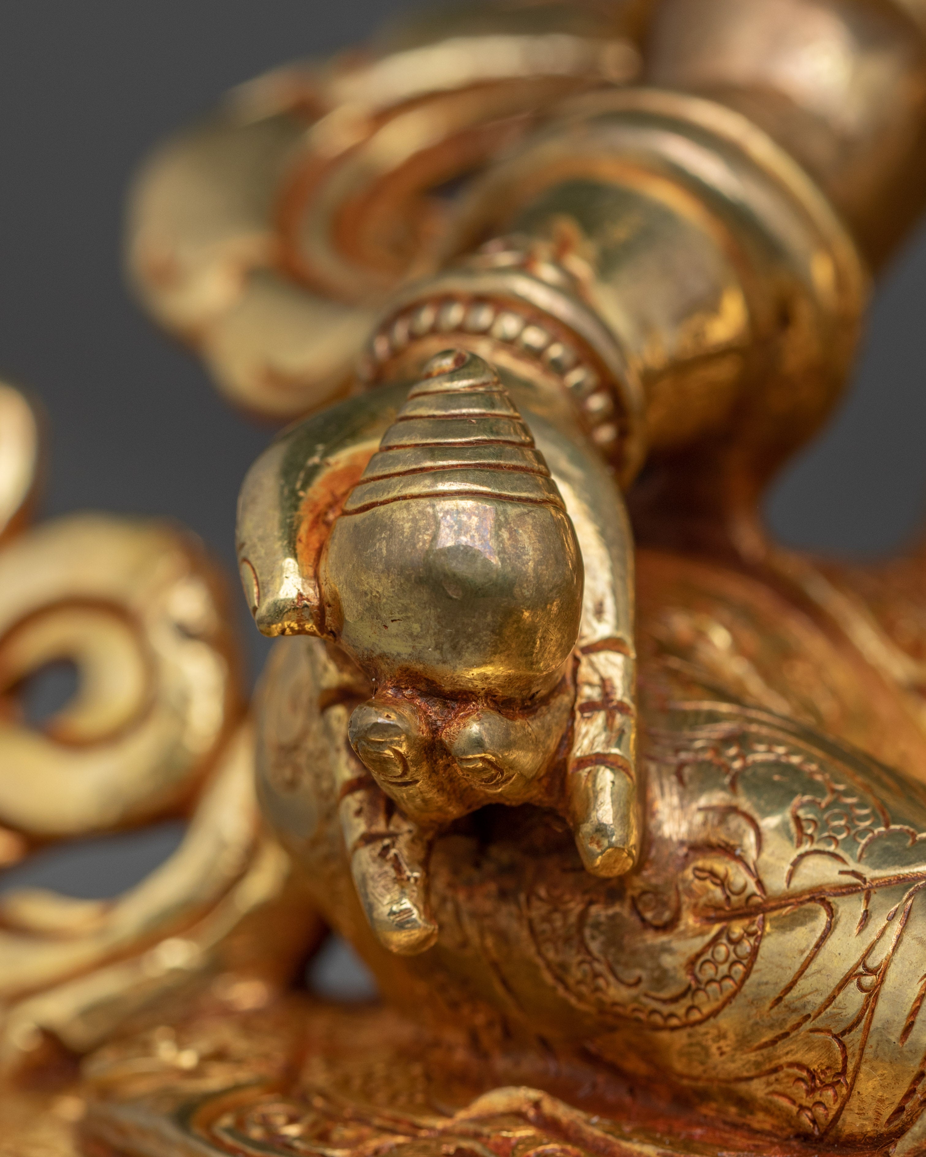 Powerful Wealth Deity Dzambhala Statue | 24K Gold Gilded Statue