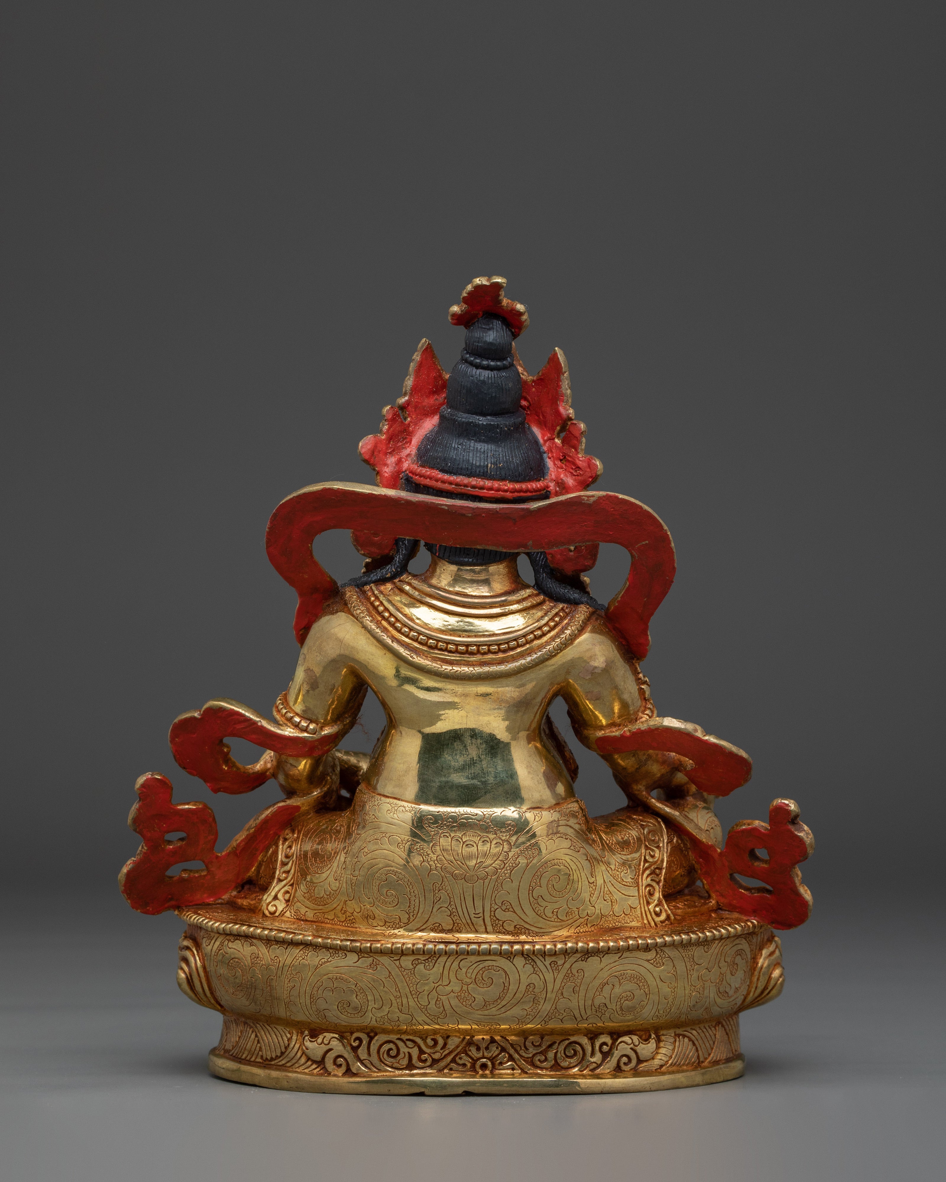 Powerful Wealth Deity Dzambhala Statue | 24K Gold Gilded Statue