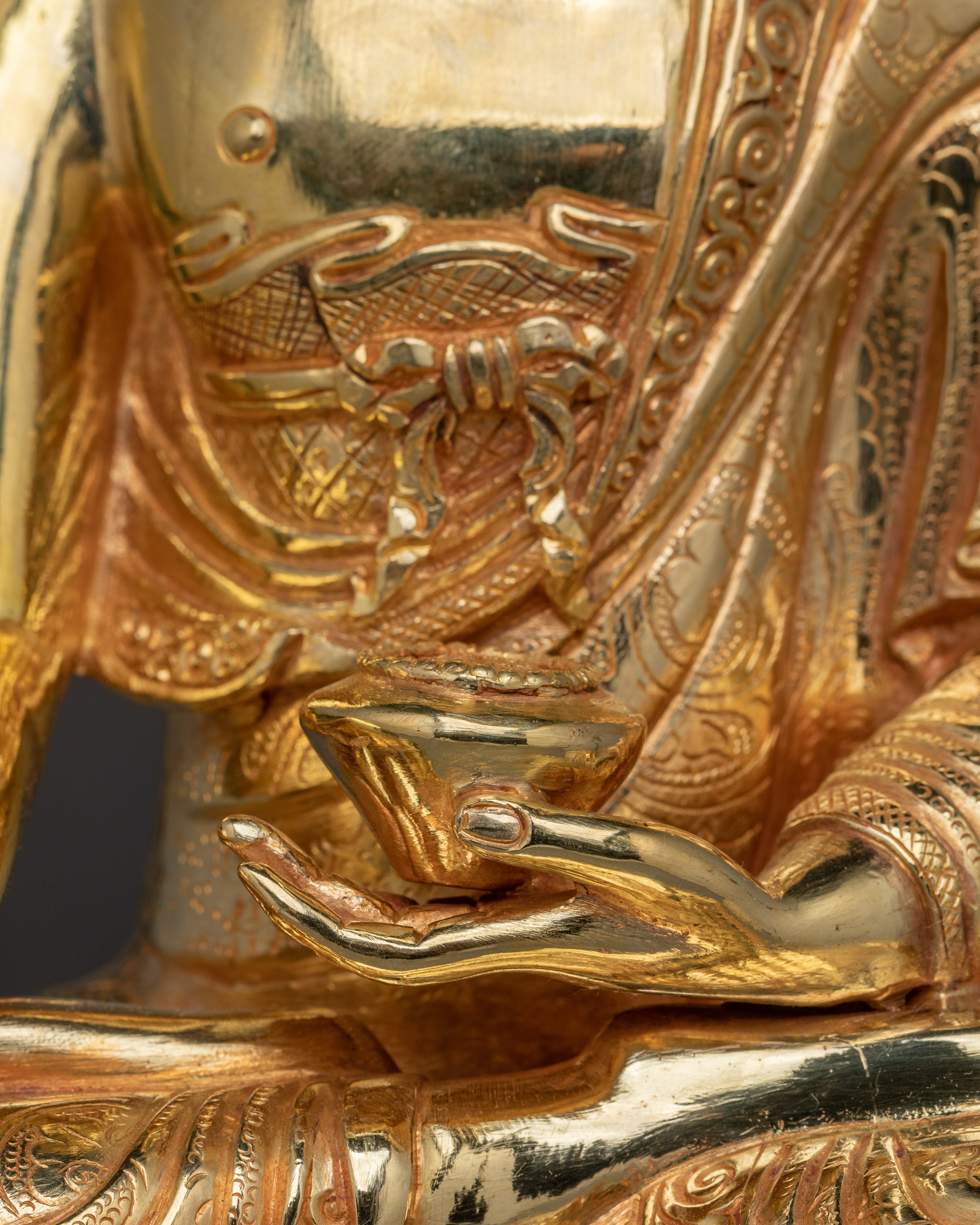 Peaceful Shakyamuni Buddha Copper Statue | Gautama Buddha Artwork