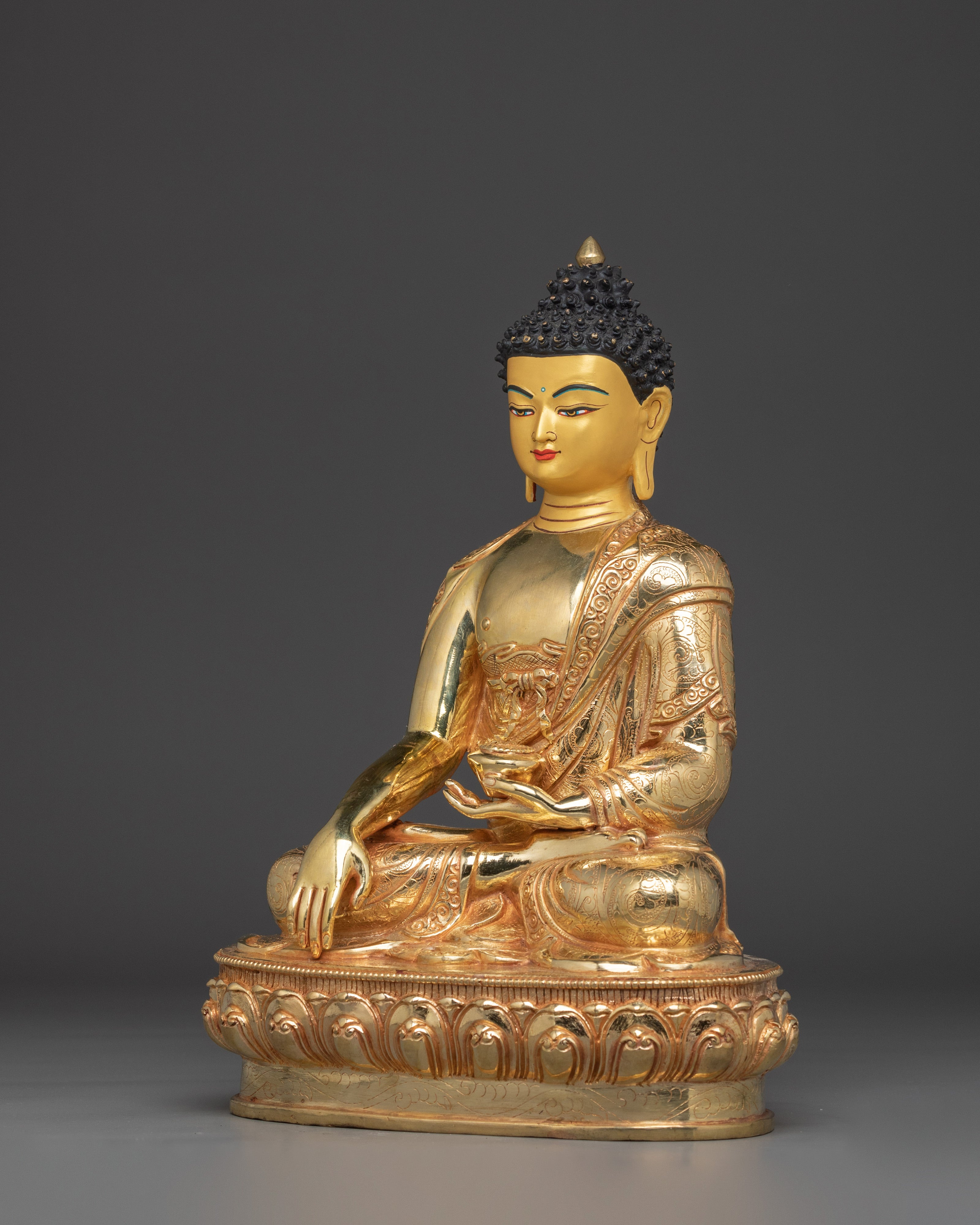Peaceful Shakyamuni Buddha Copper Statue | Gautama Buddha Artwork