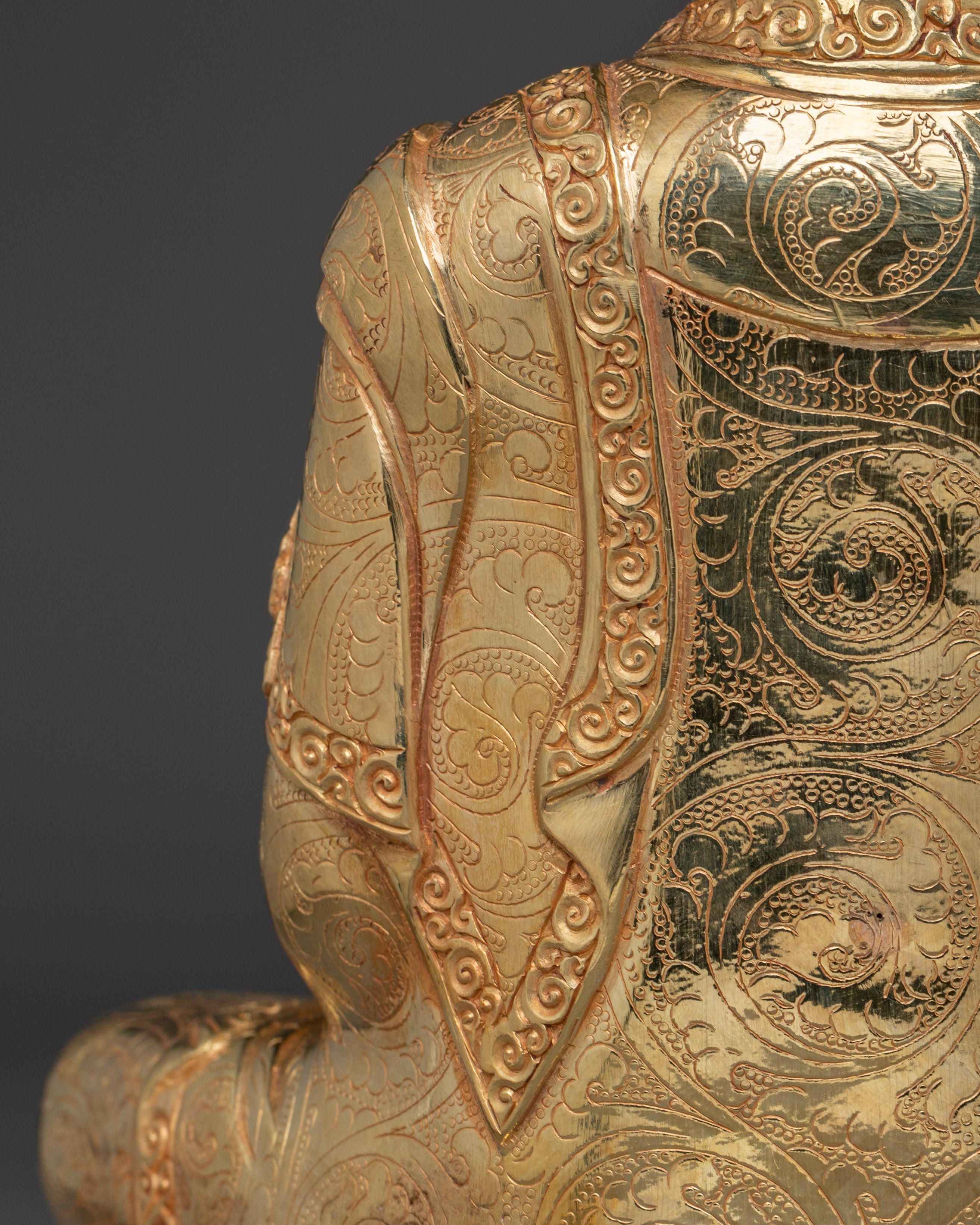 Peaceful Shakyamuni Buddha Copper Statue | Gautama Buddha Artwork