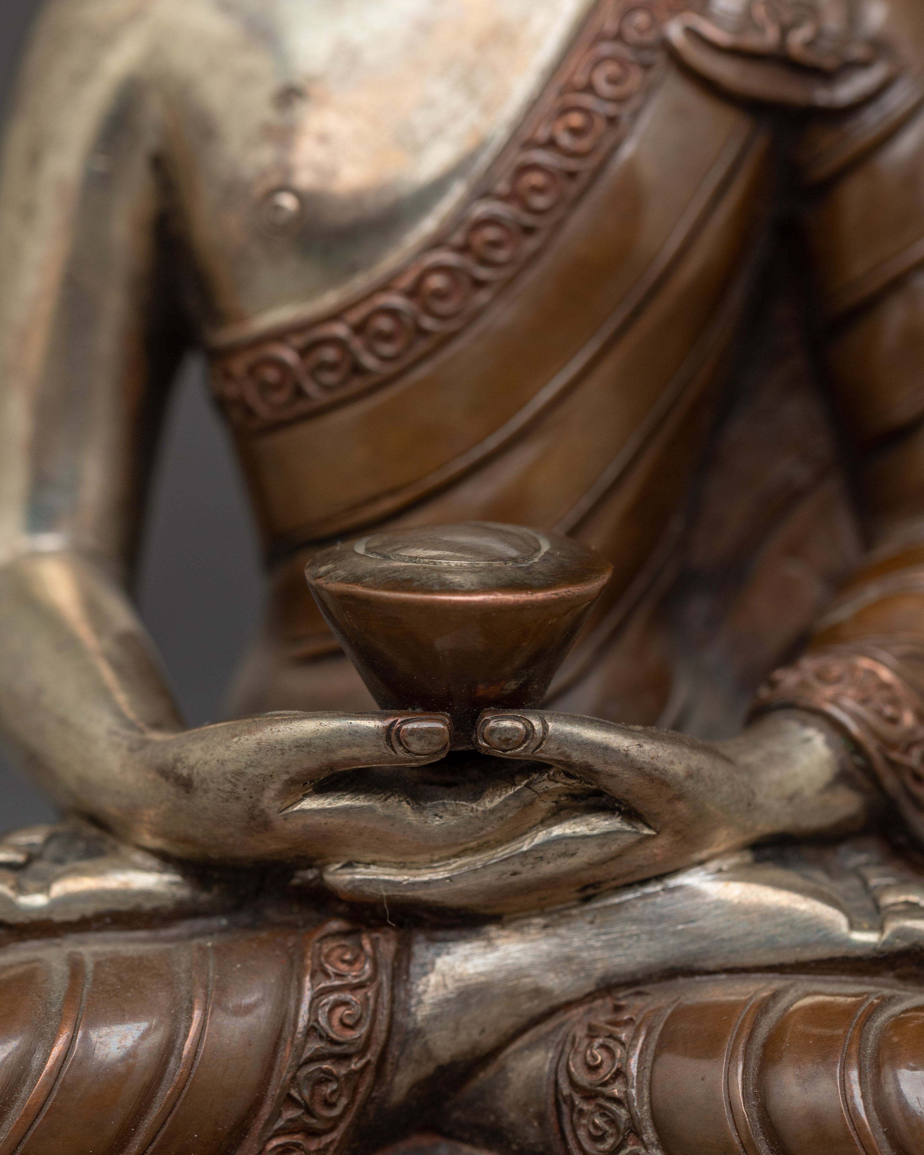 Amitabha Buddha Copper Handmade Statue | Dharmakara Artwork