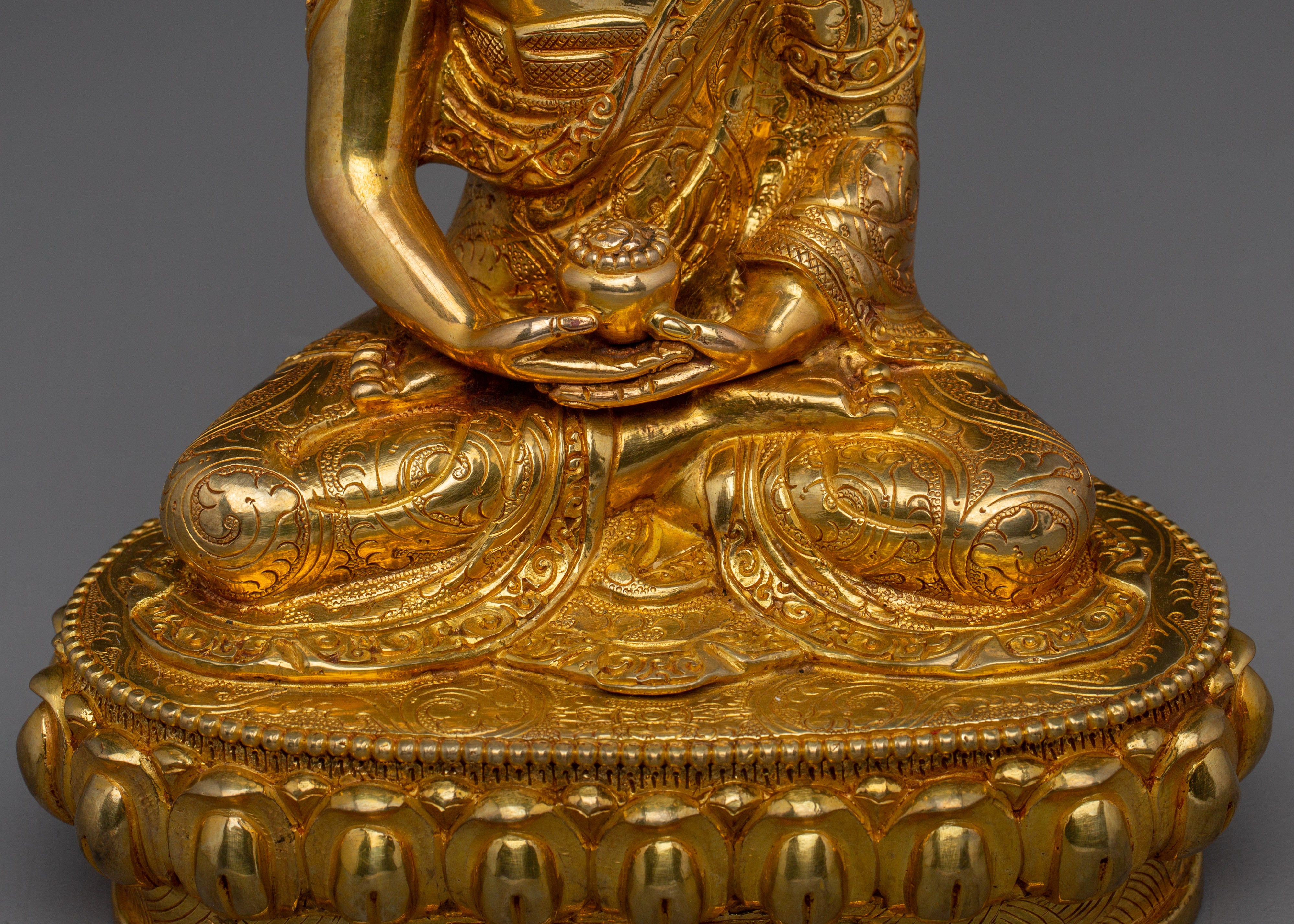 Serene Amitabha Buddha Copper Statue | 48 Great Vows