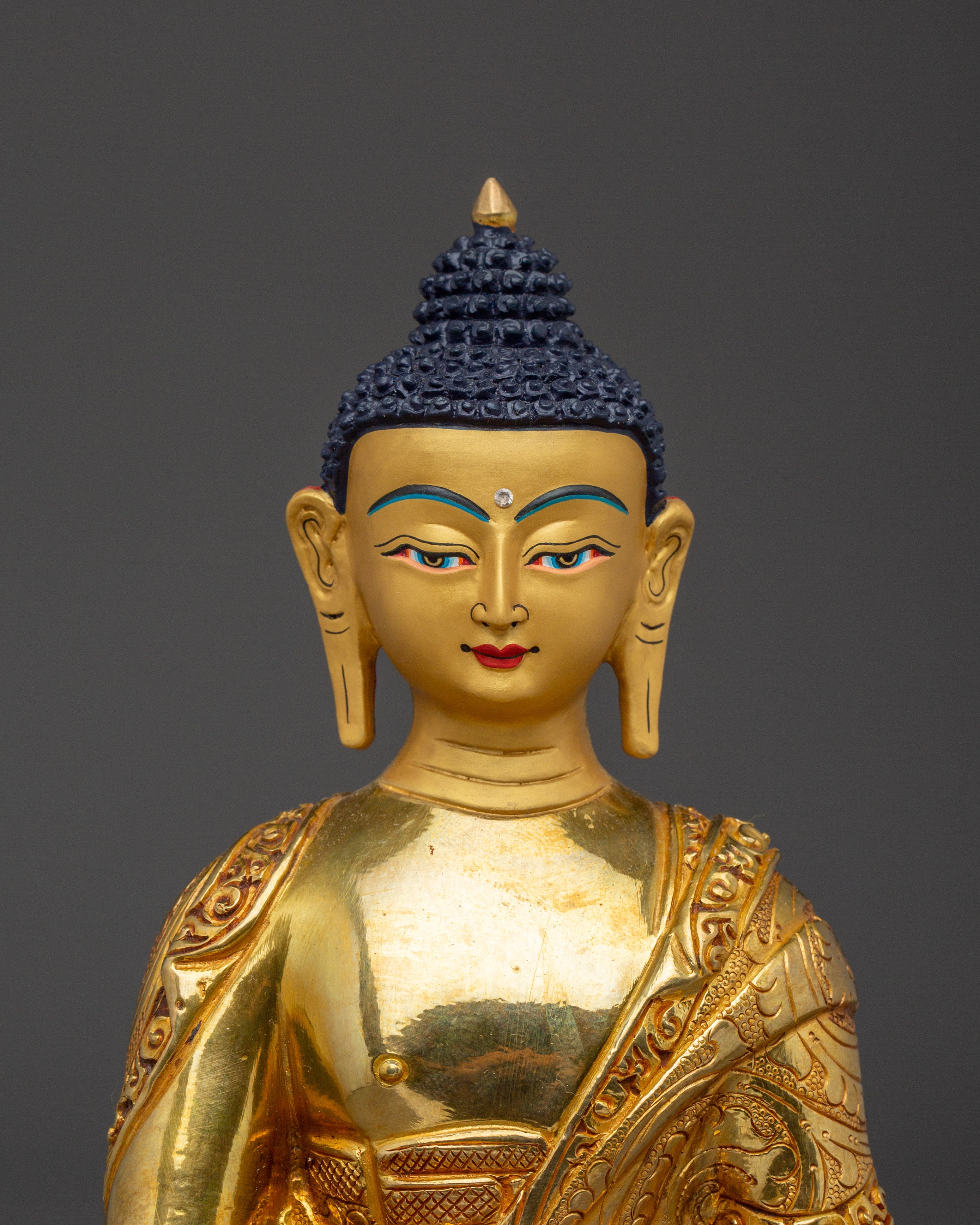 Serene Amitabha Buddha Copper Statue | 48 Great Vows