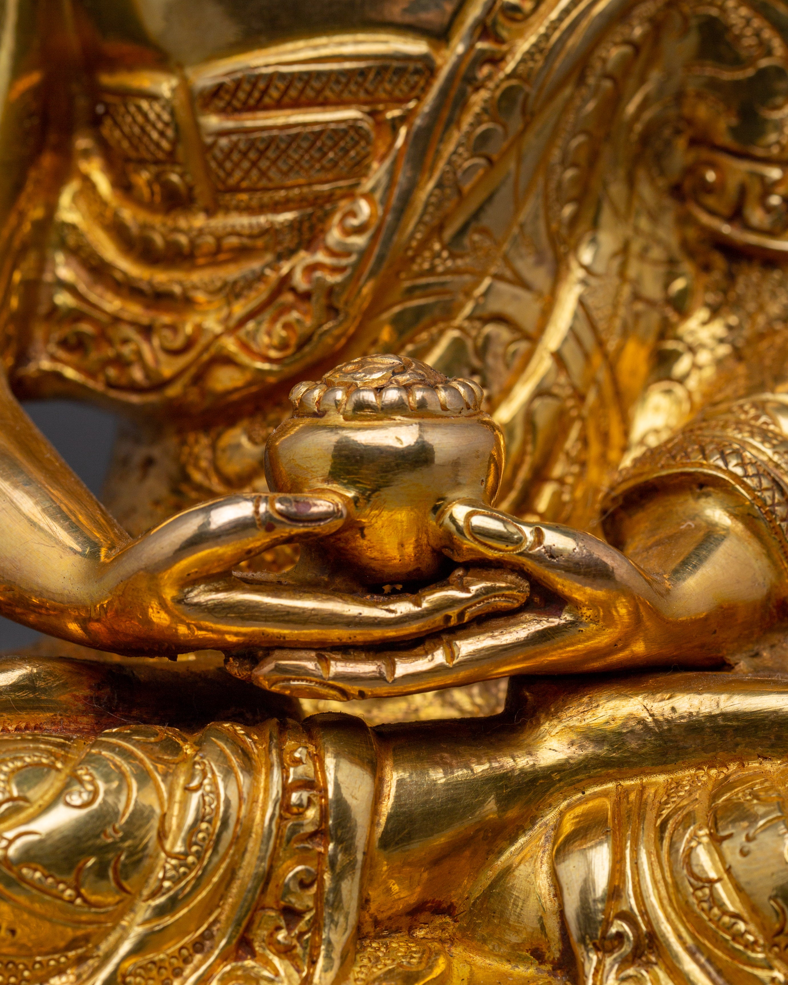 Serene Amitabha Buddha Copper Statue | 48 Great Vows