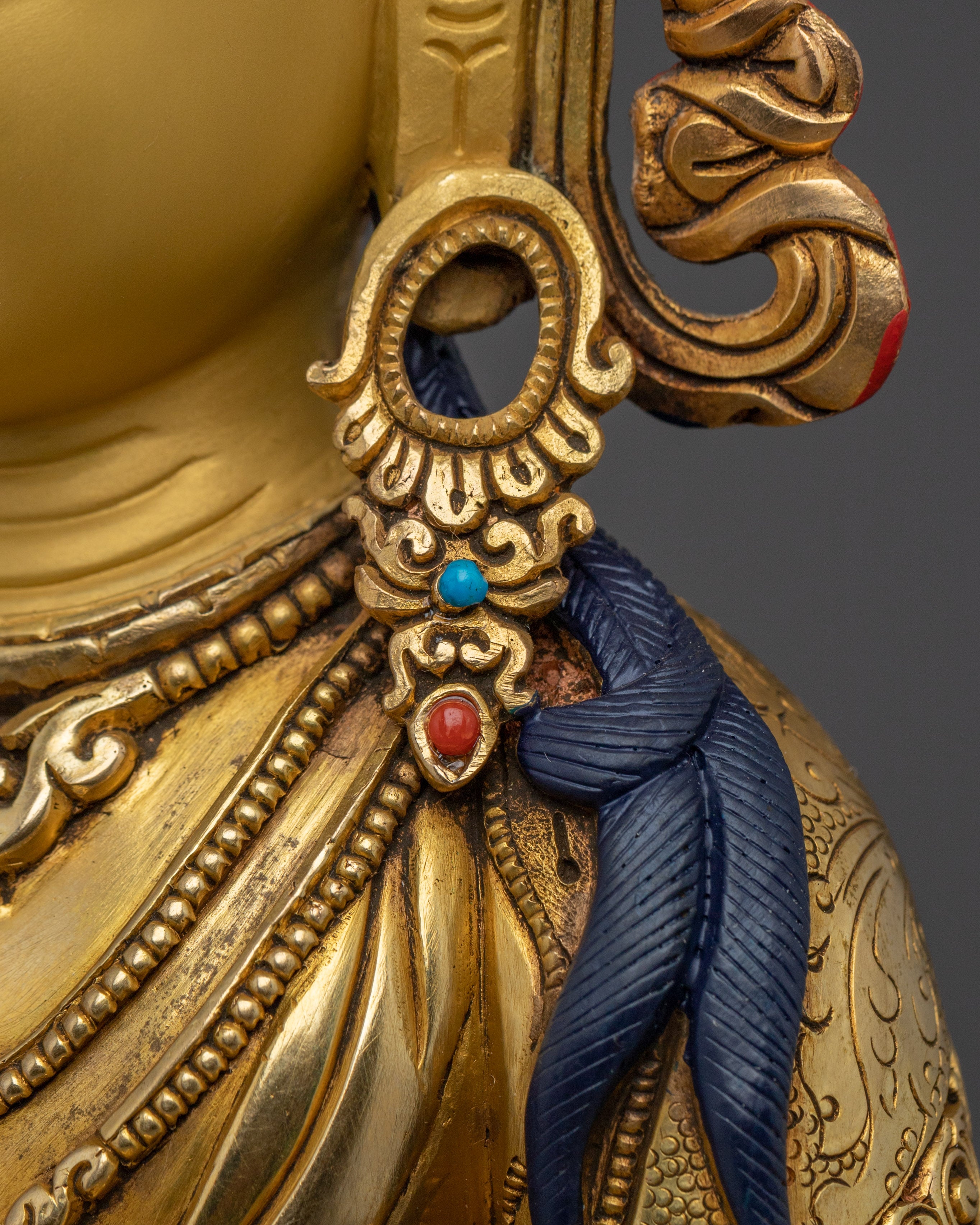 Handcrafted Amitayus copper statue | Meditation and Spiritual Longevity