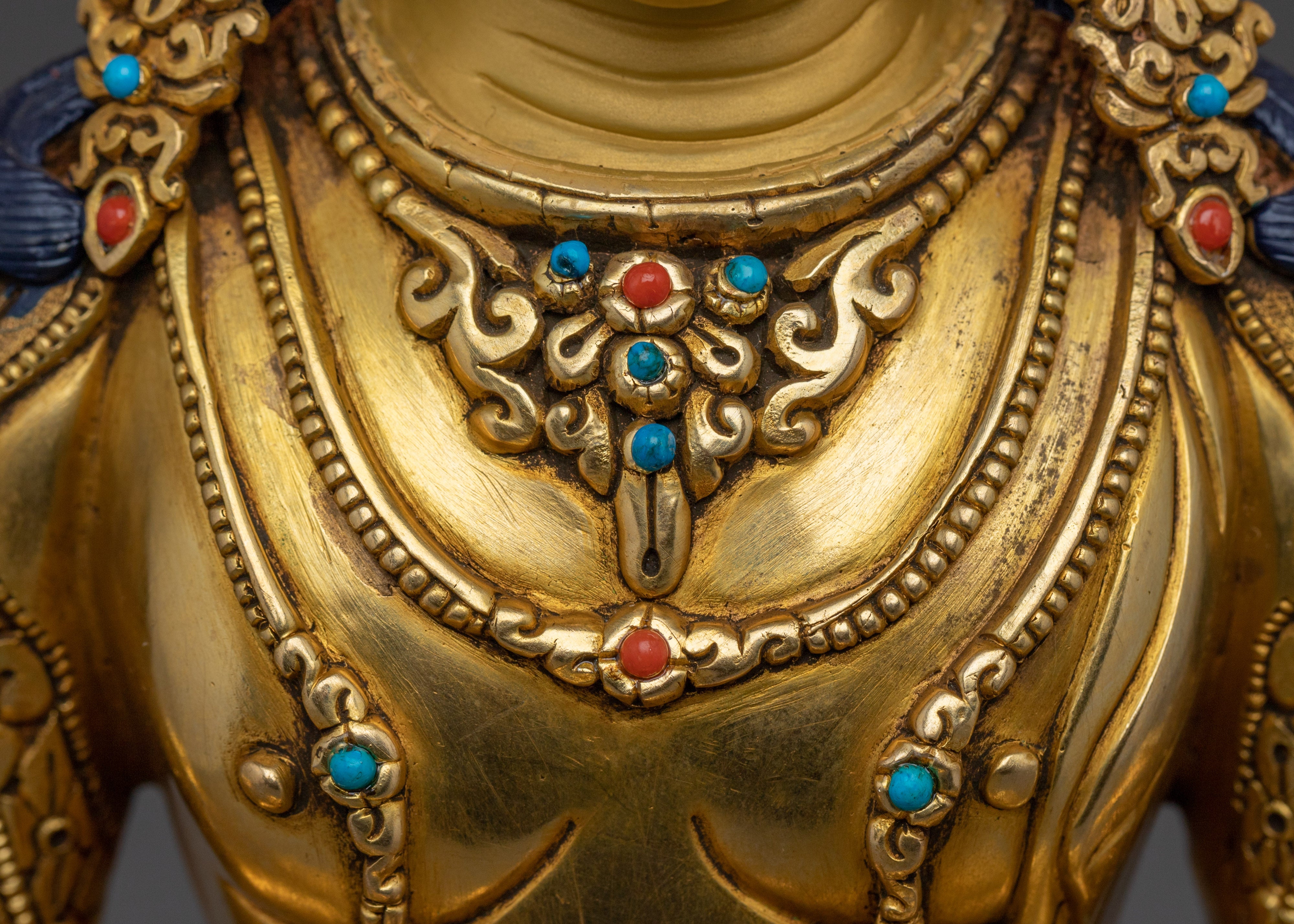 Handcrafted Amitayus copper statue | Meditation and Spiritual Longevity