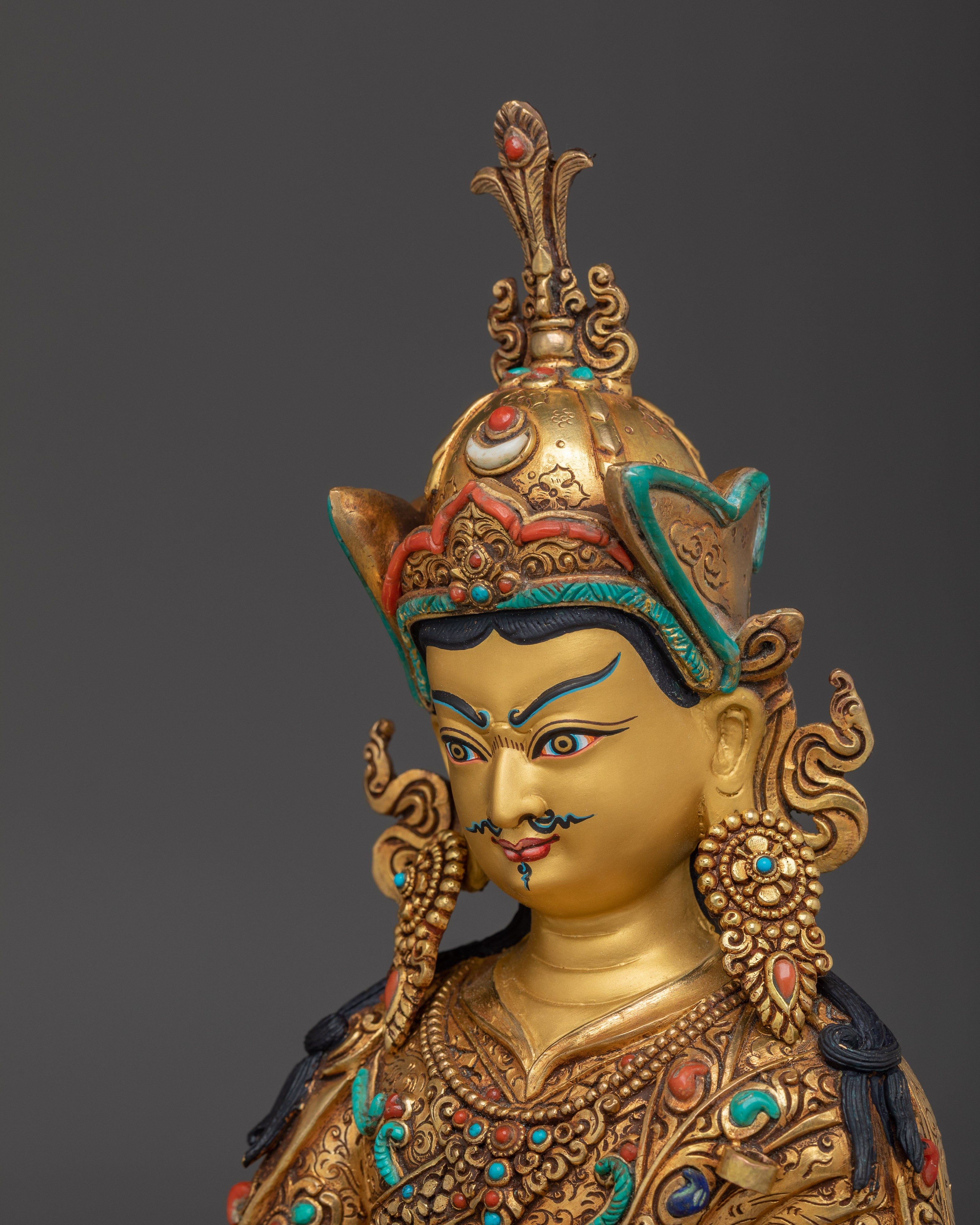 Sacred Tantric Buddhism Padmasambhava Sculpture | Spiritual Zen Artwork