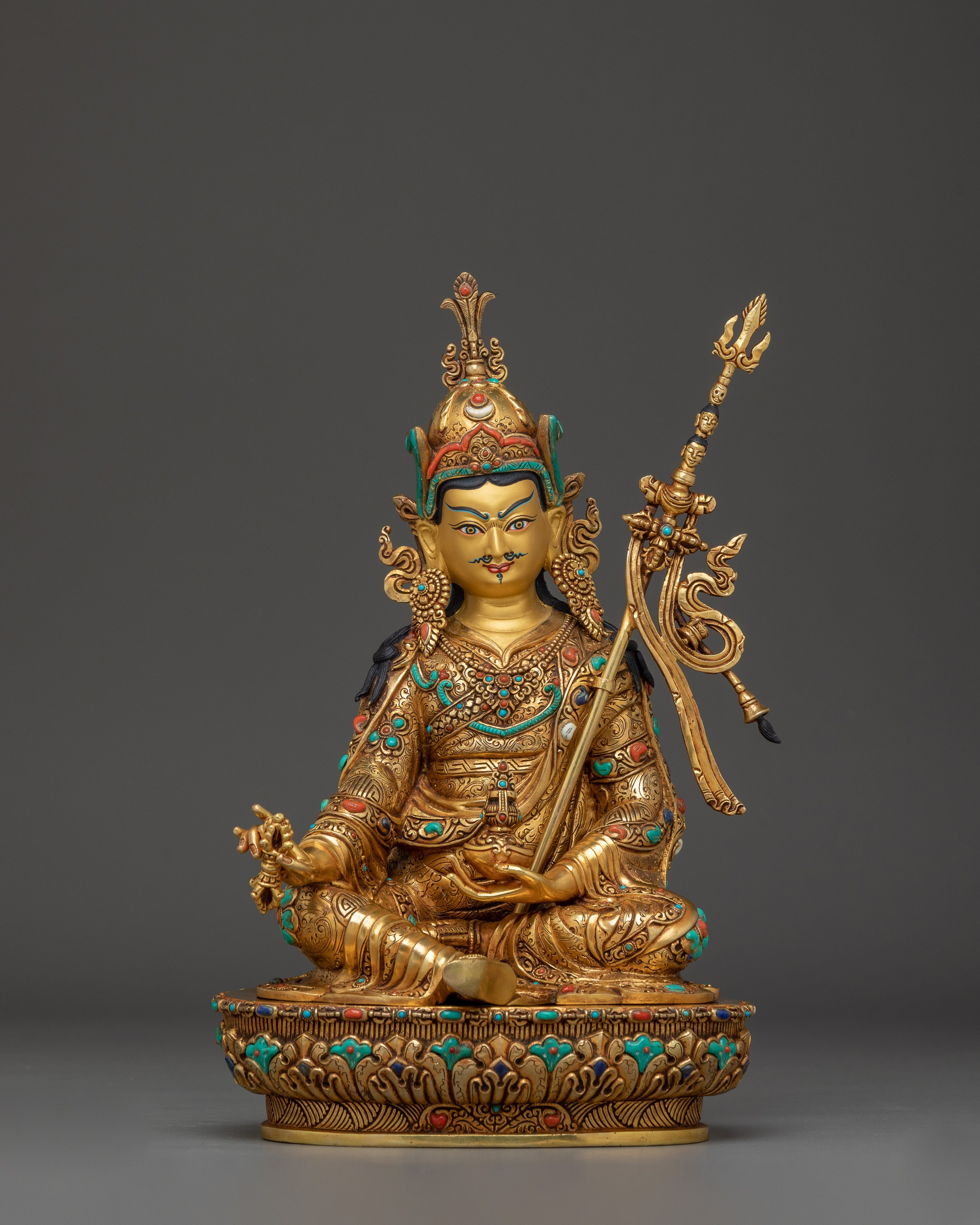 Sacred Tantric Buddhism Padmasambhava Sculpture | Spiritual Zen Artwork