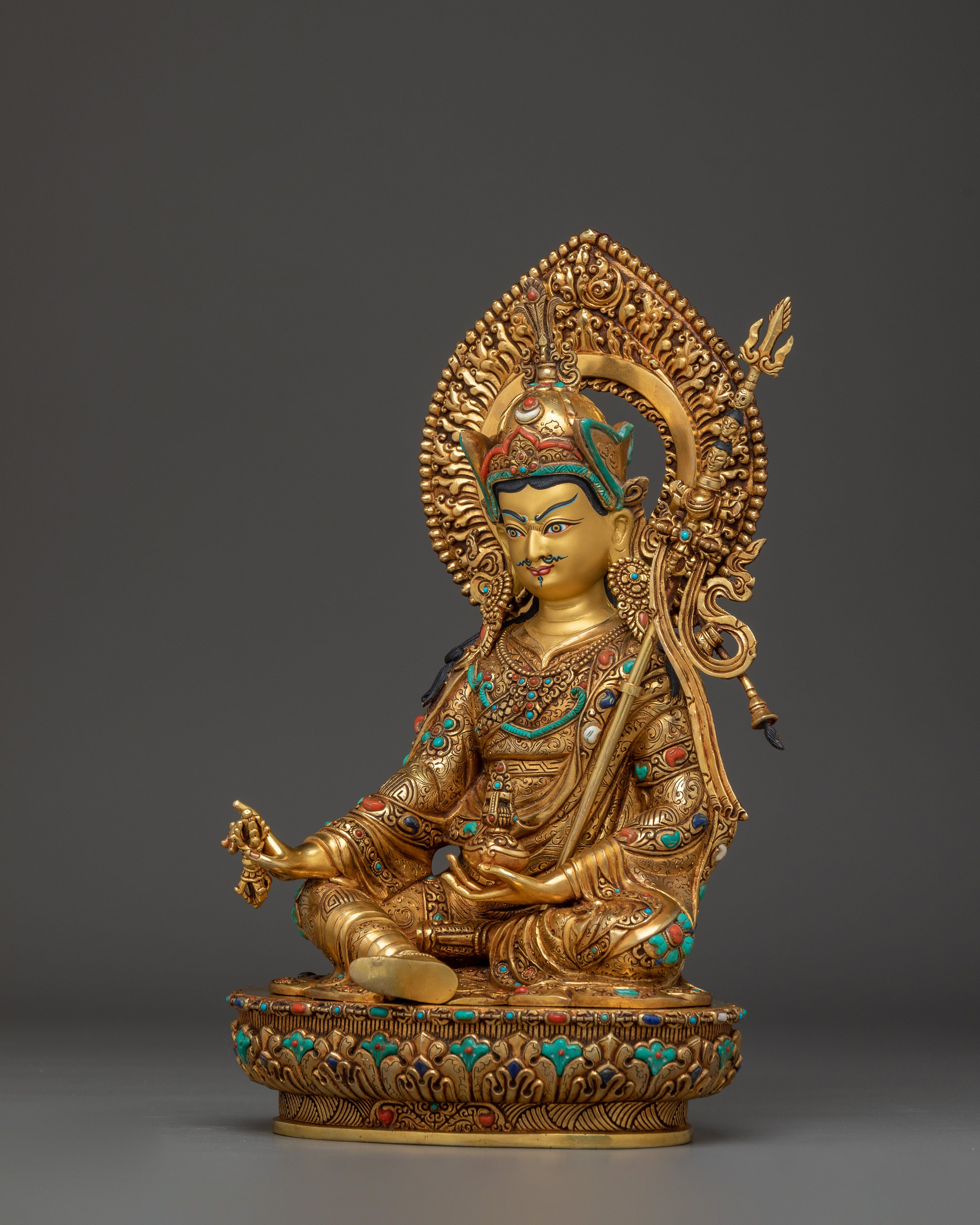 Sacred Tantric Buddhism Padmasambhava Sculpture | Spiritual Zen Artwork