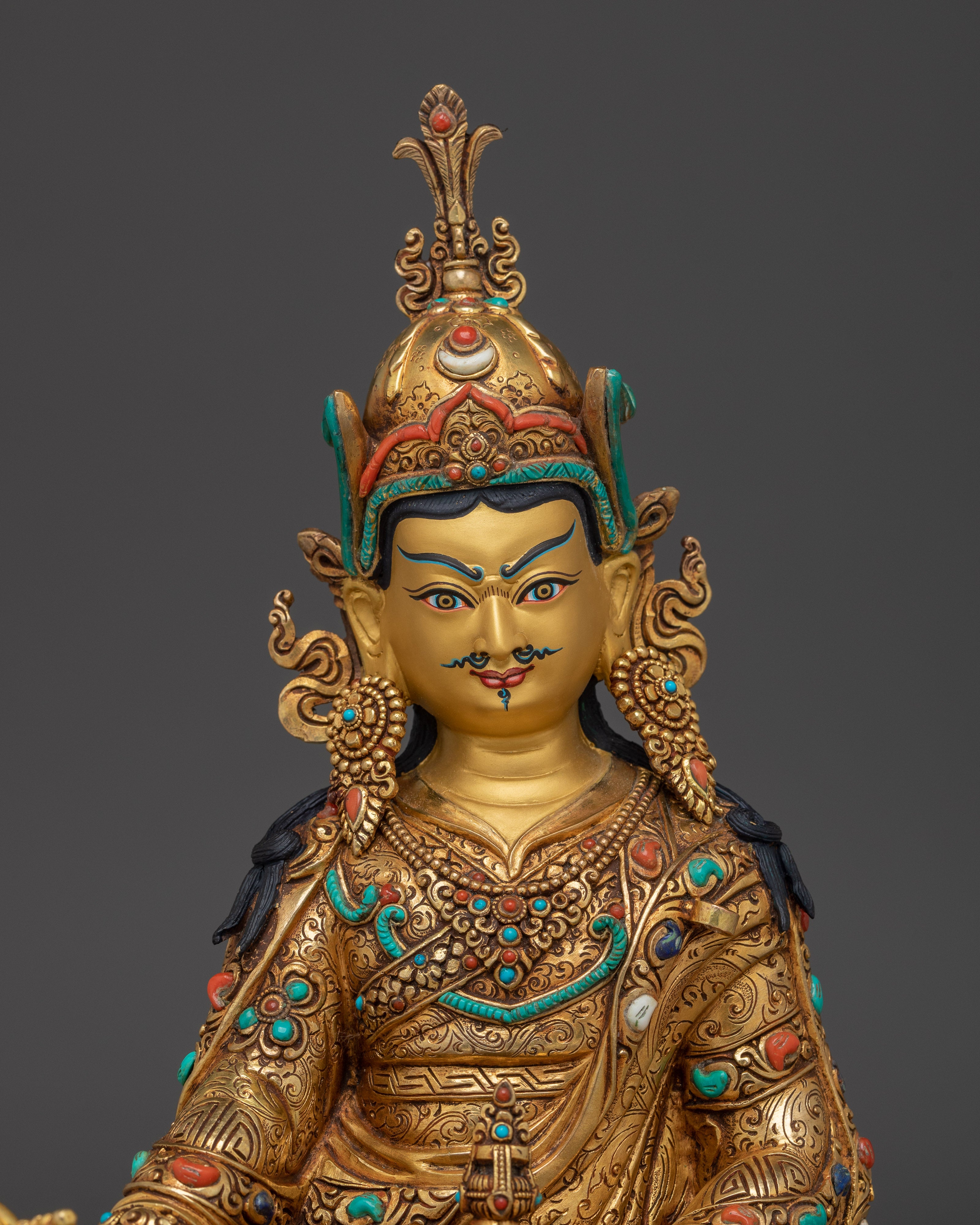Sacred Tantric Buddhism Padmasambhava Sculpture | Spiritual Zen Artwork