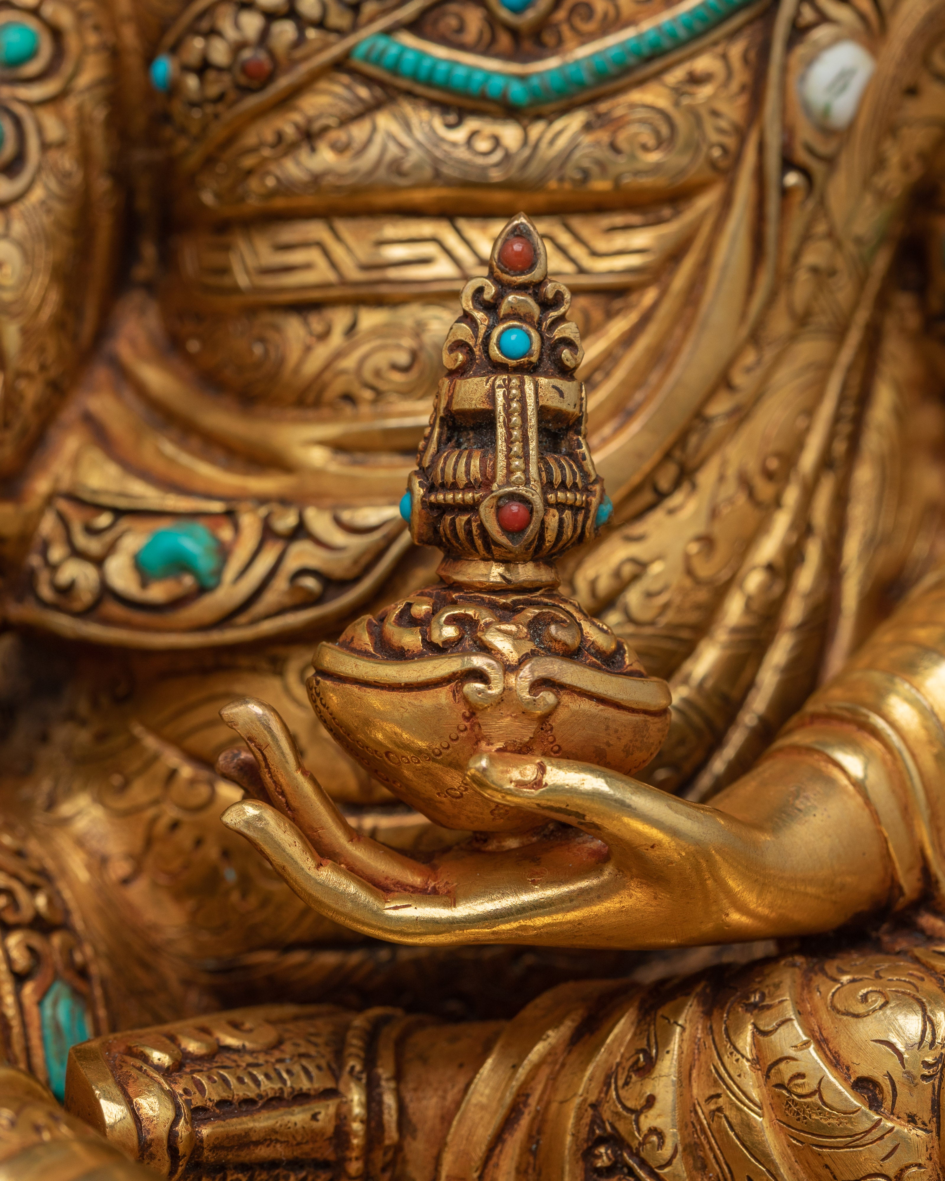Sacred Tantric Buddhism Padmasambhava Sculpture | Spiritual Zen Artwork