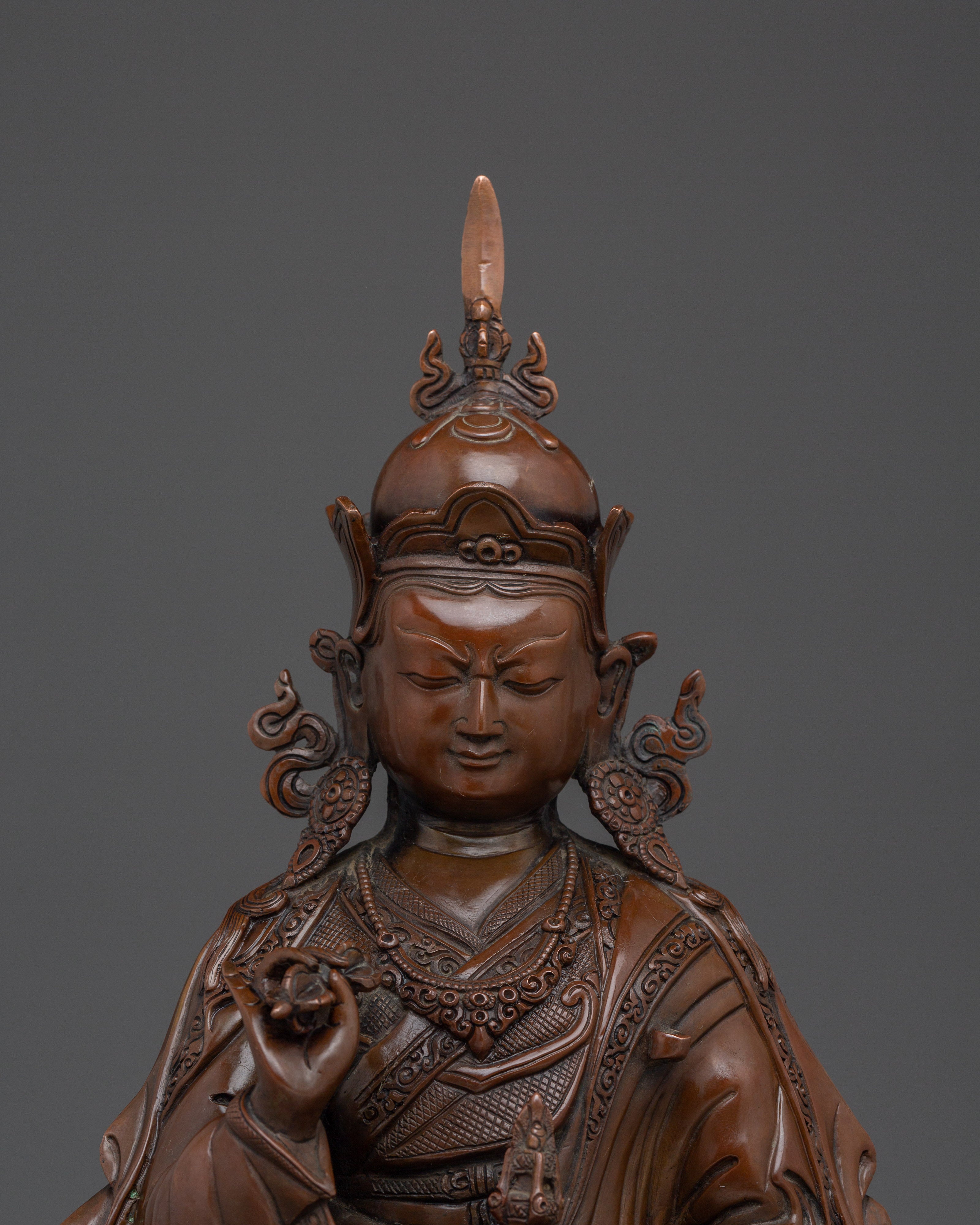 Guru Tsokye Statue | Oxidized Himalayan Artwork