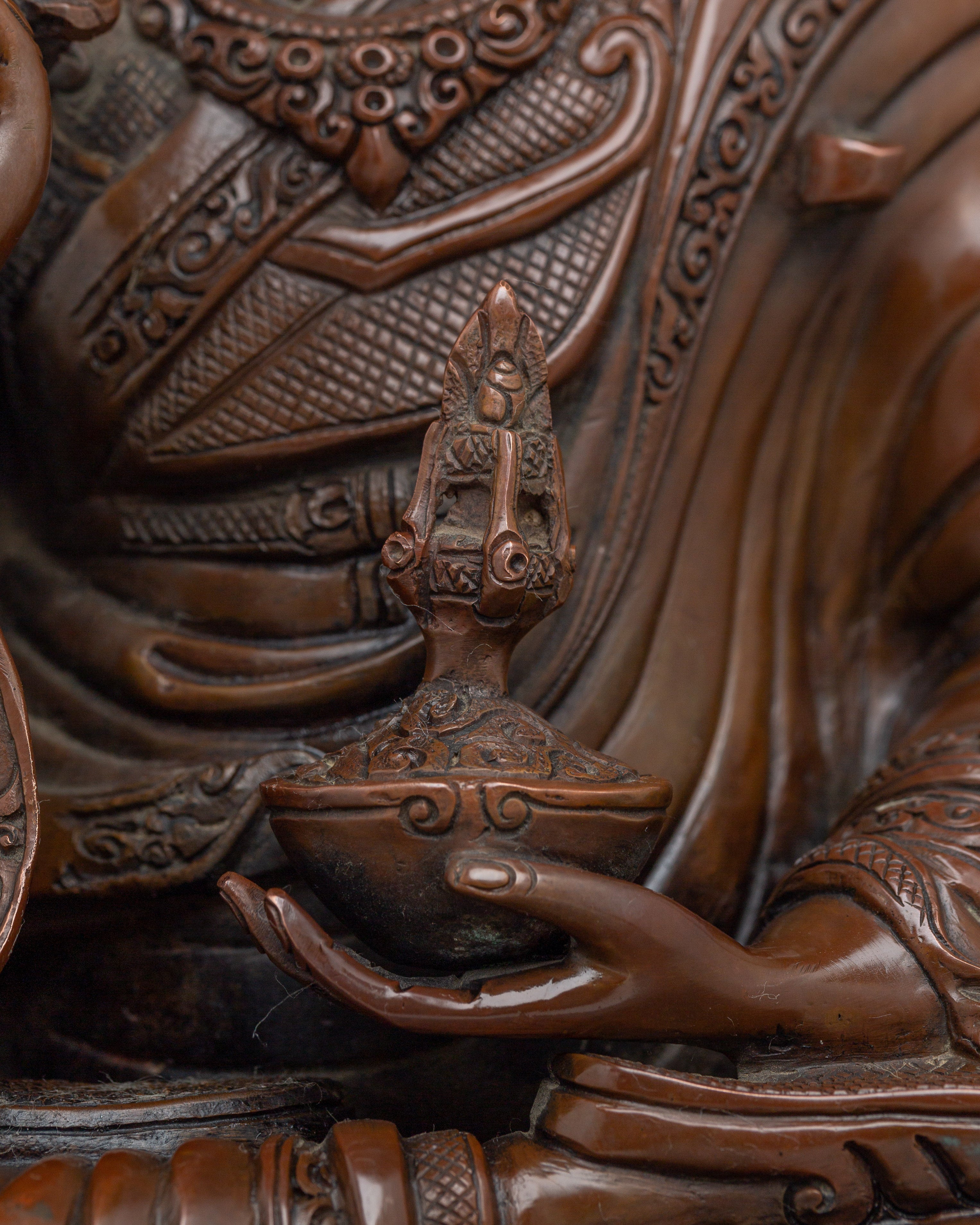 Guru Tsokye Statue | Oxidized Himalayan Artwork