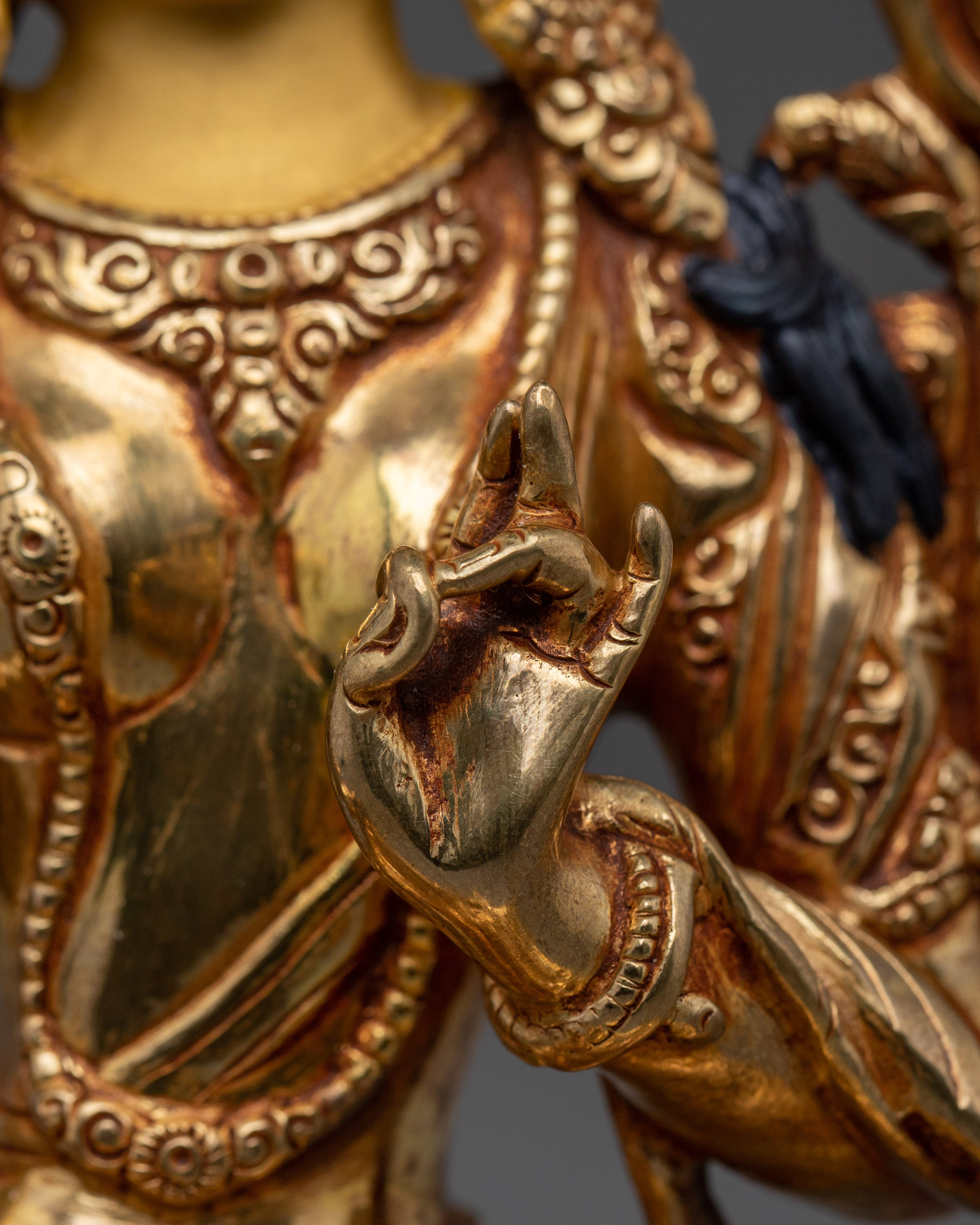 Sacred Feminine Figurine of Green Tara | Bodhisattva of Compassion