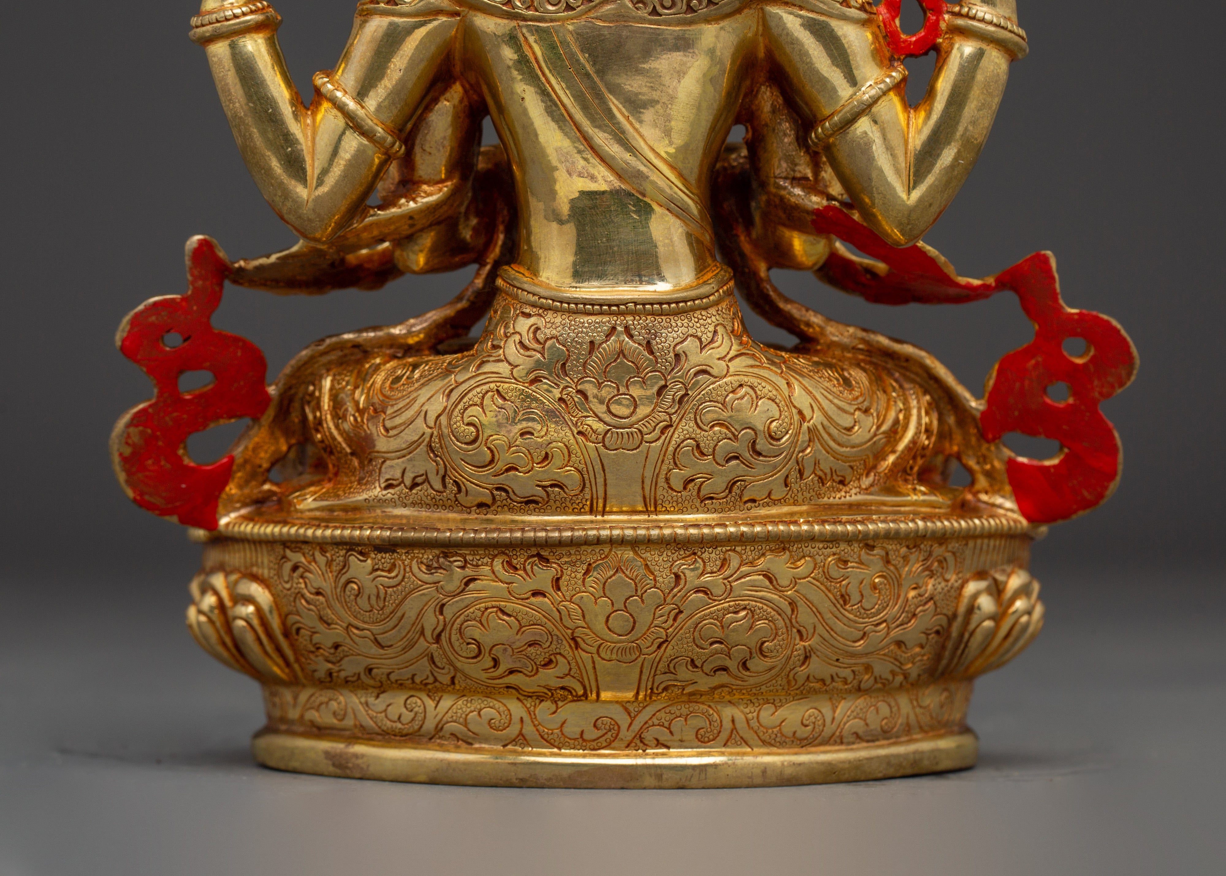 Handcrafted Avalokiteshvara Copper Statue | Deity Chenrezig Art for Meditation