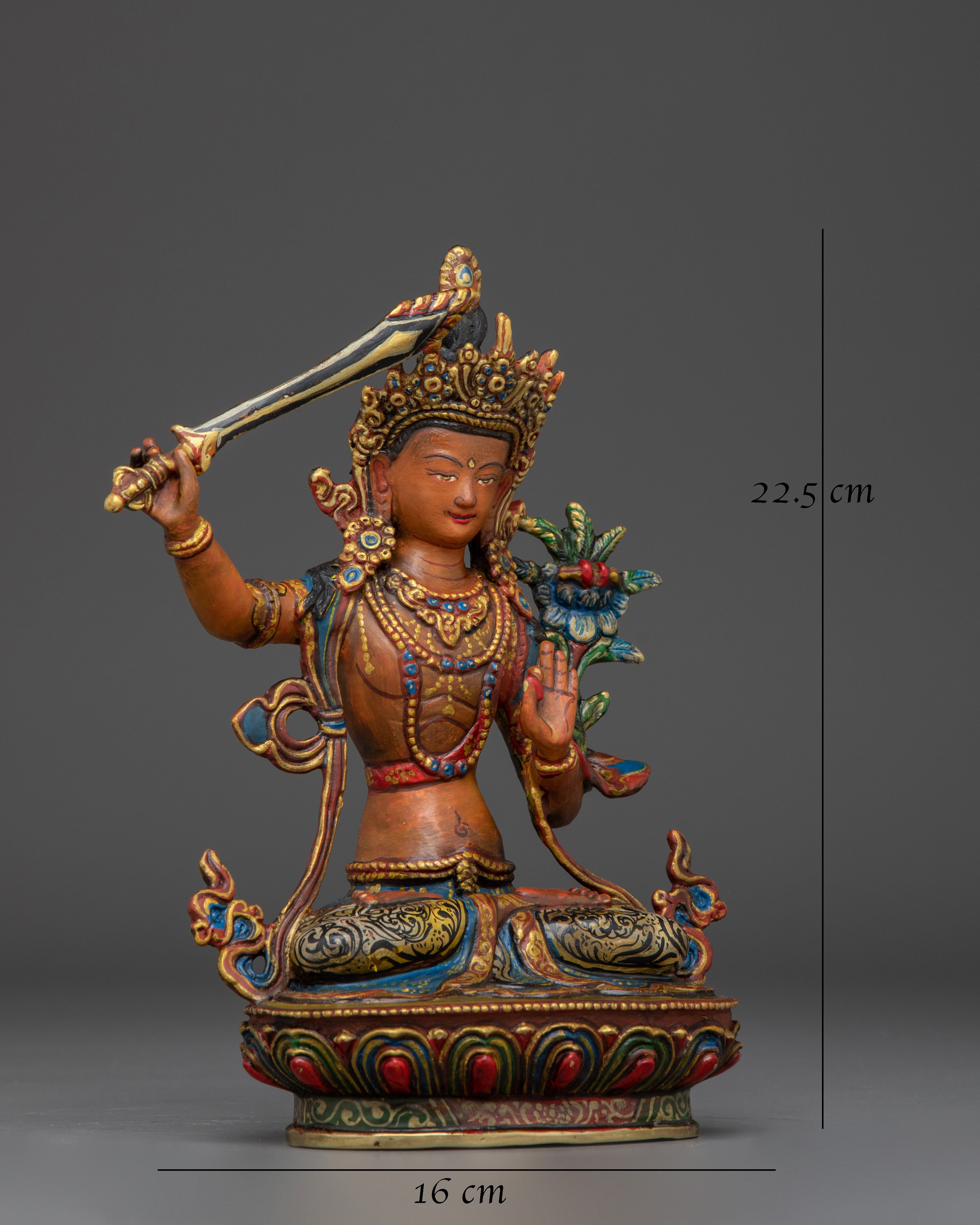 manjushri-handcrafted-colourful-statue