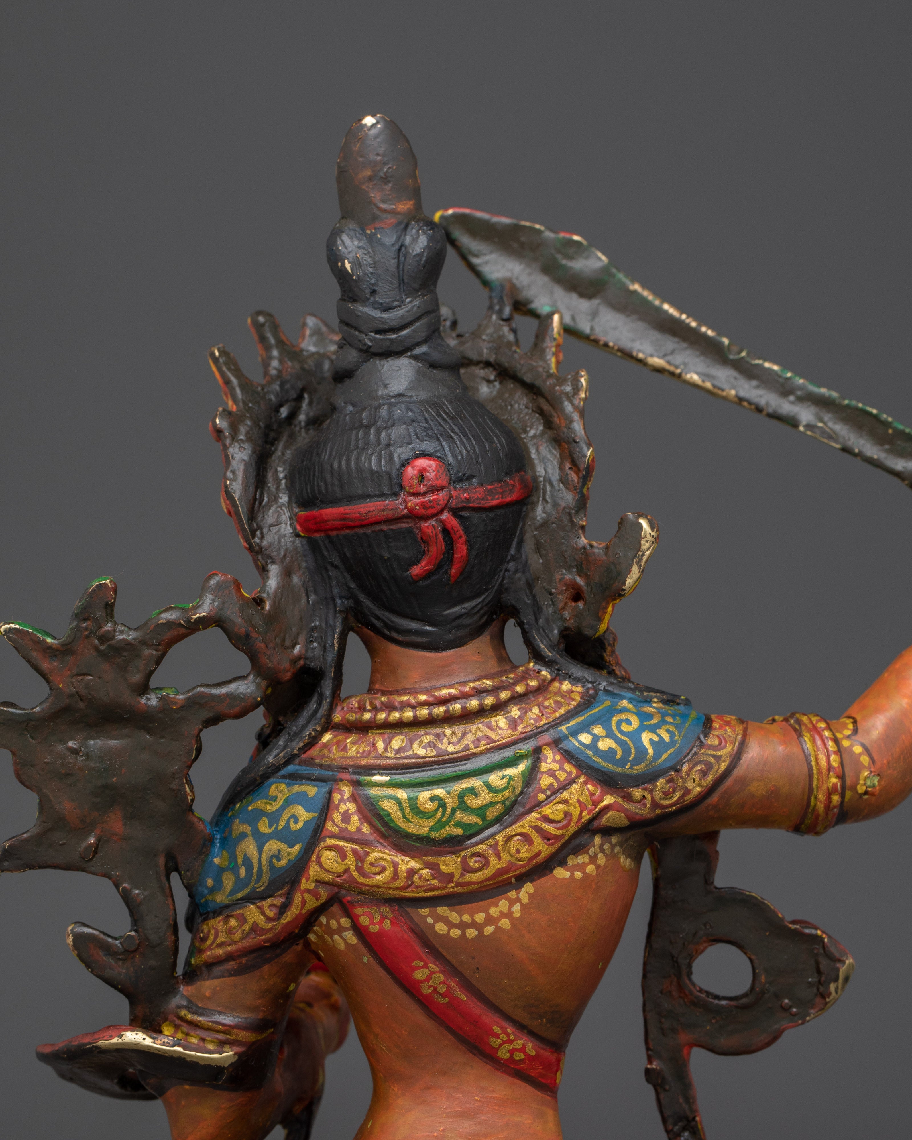 Manjushri Handcrafted Colourful Statue | Embodiment of Wisdom