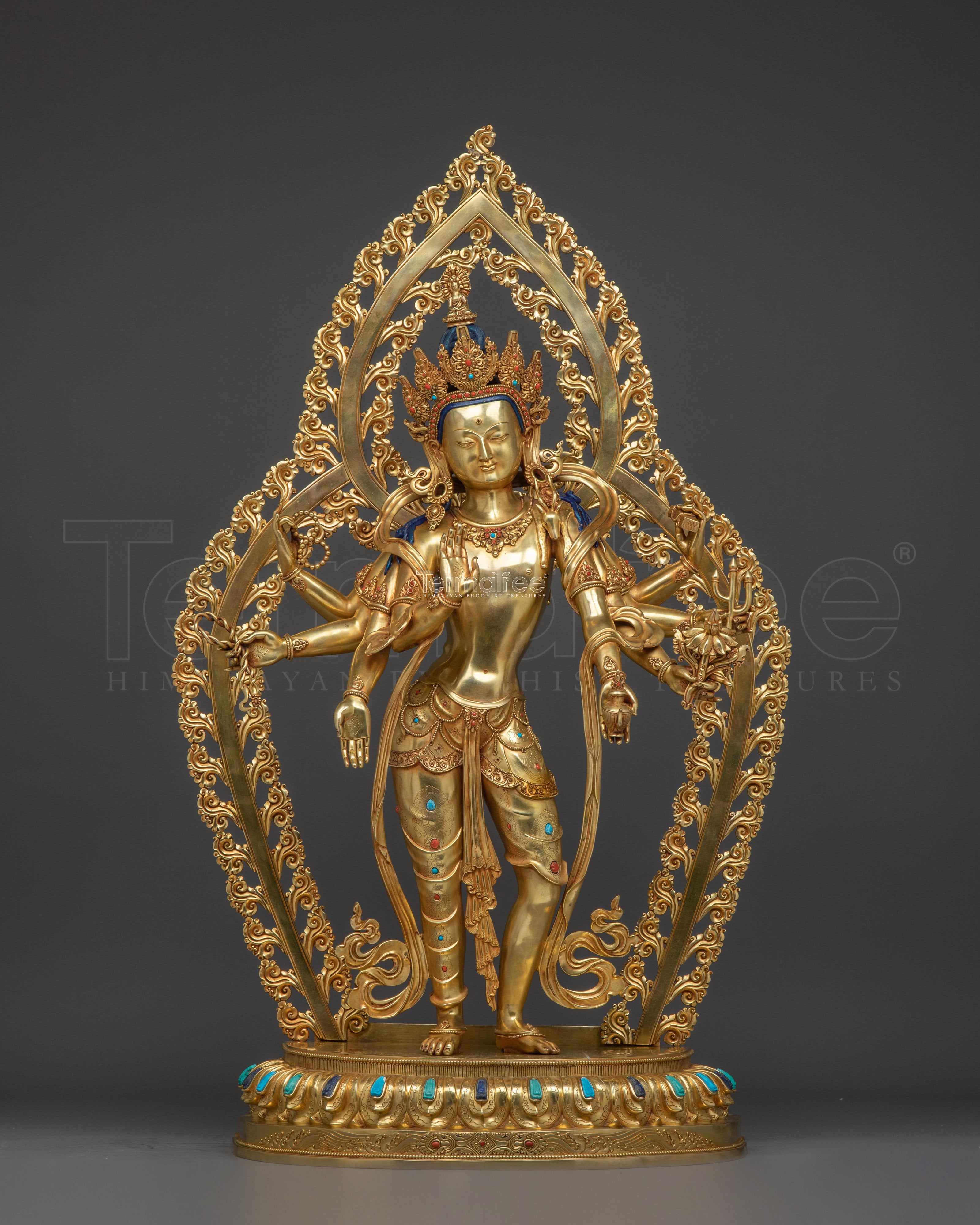 Handmade Radiant Lokeshwor Sculpture | Bodhisattva of Compassion