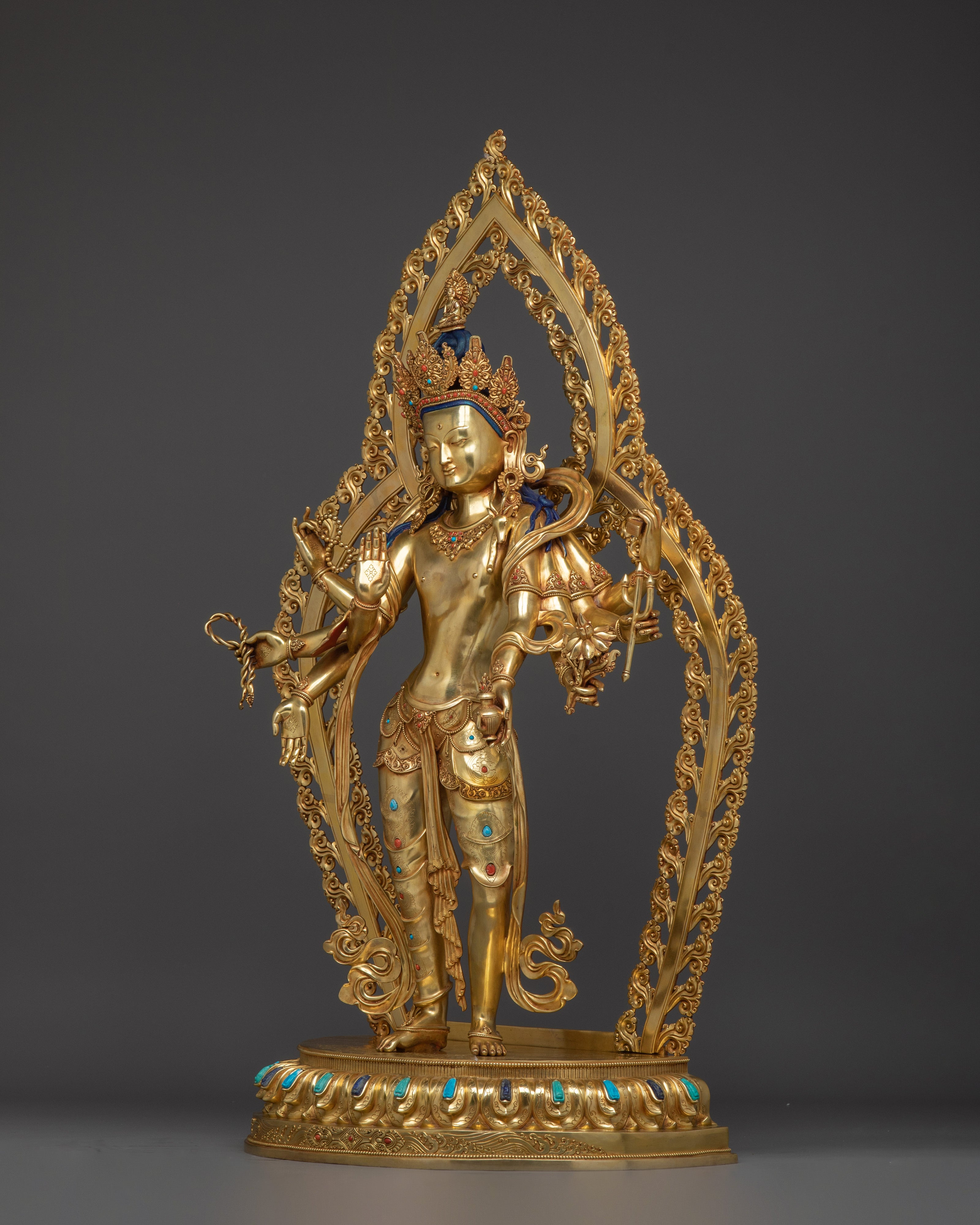 Handmade Radiant Lokeshwor Sculpture | Bodhisattva of Compassion