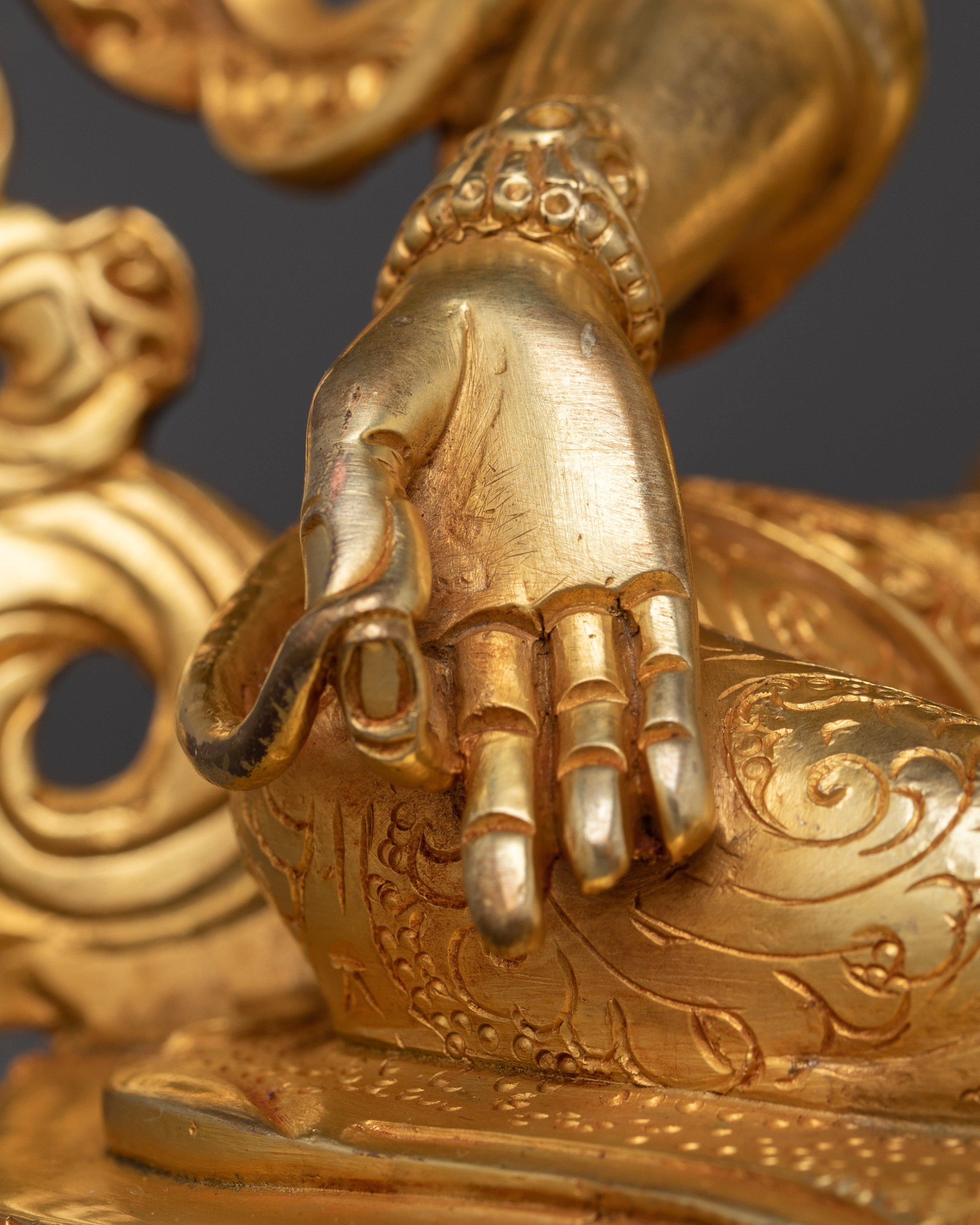 Himalayan Golden Shyama Tara Statue | Green Tara Artwork