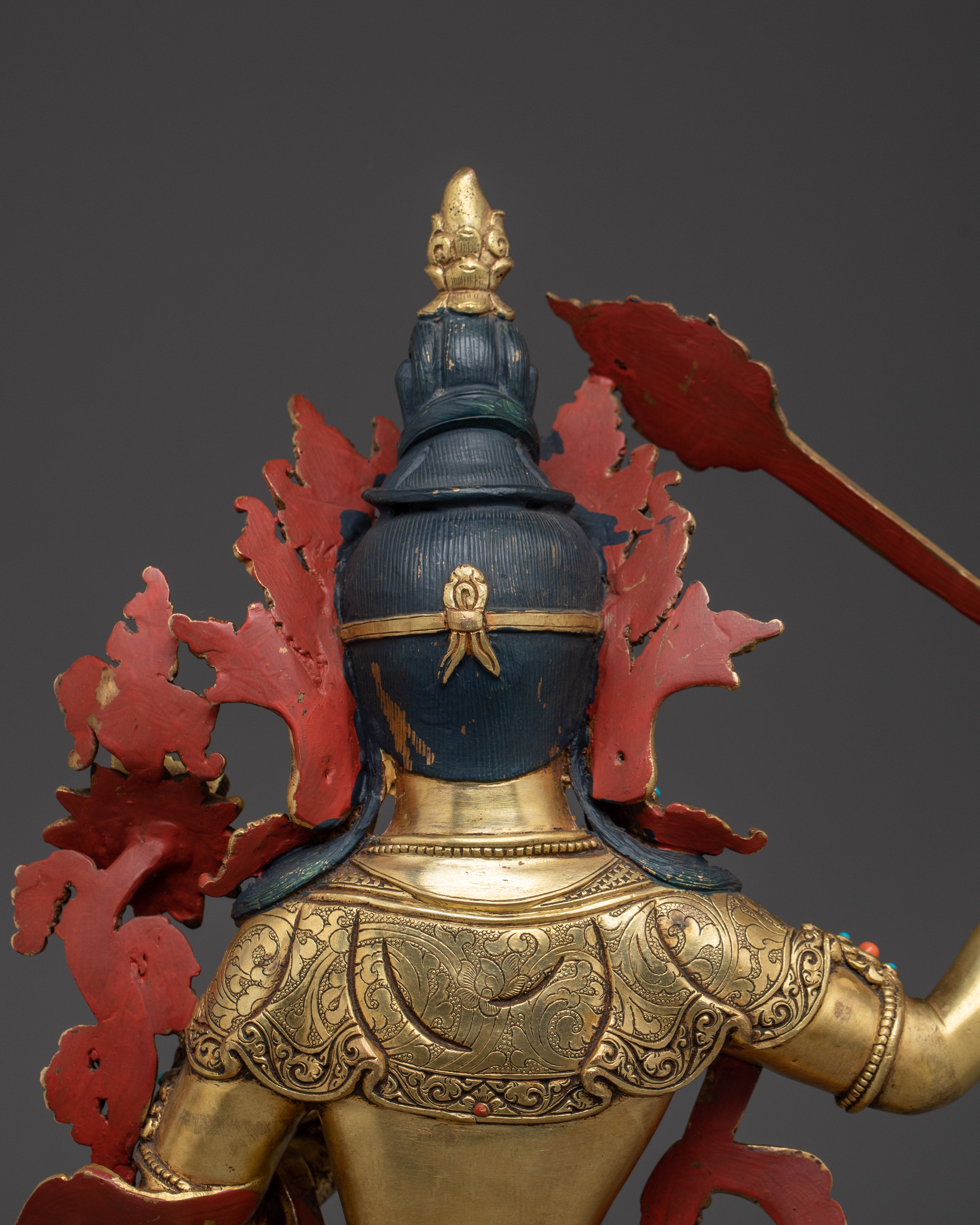 Mahayana Buddhist Figurine of Manjushri | Bodhisattva of Wisdom