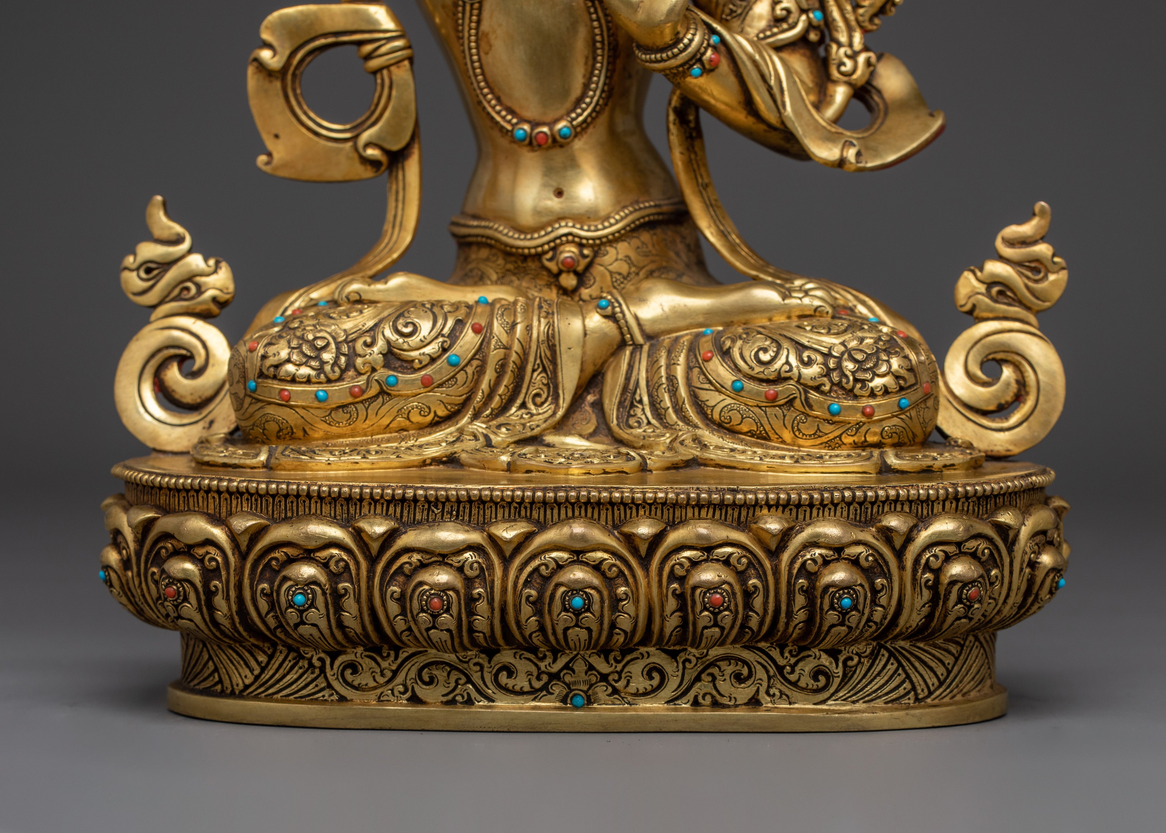 Mahayana Buddhist Figurine of Manjushri | Bodhisattva of Wisdom