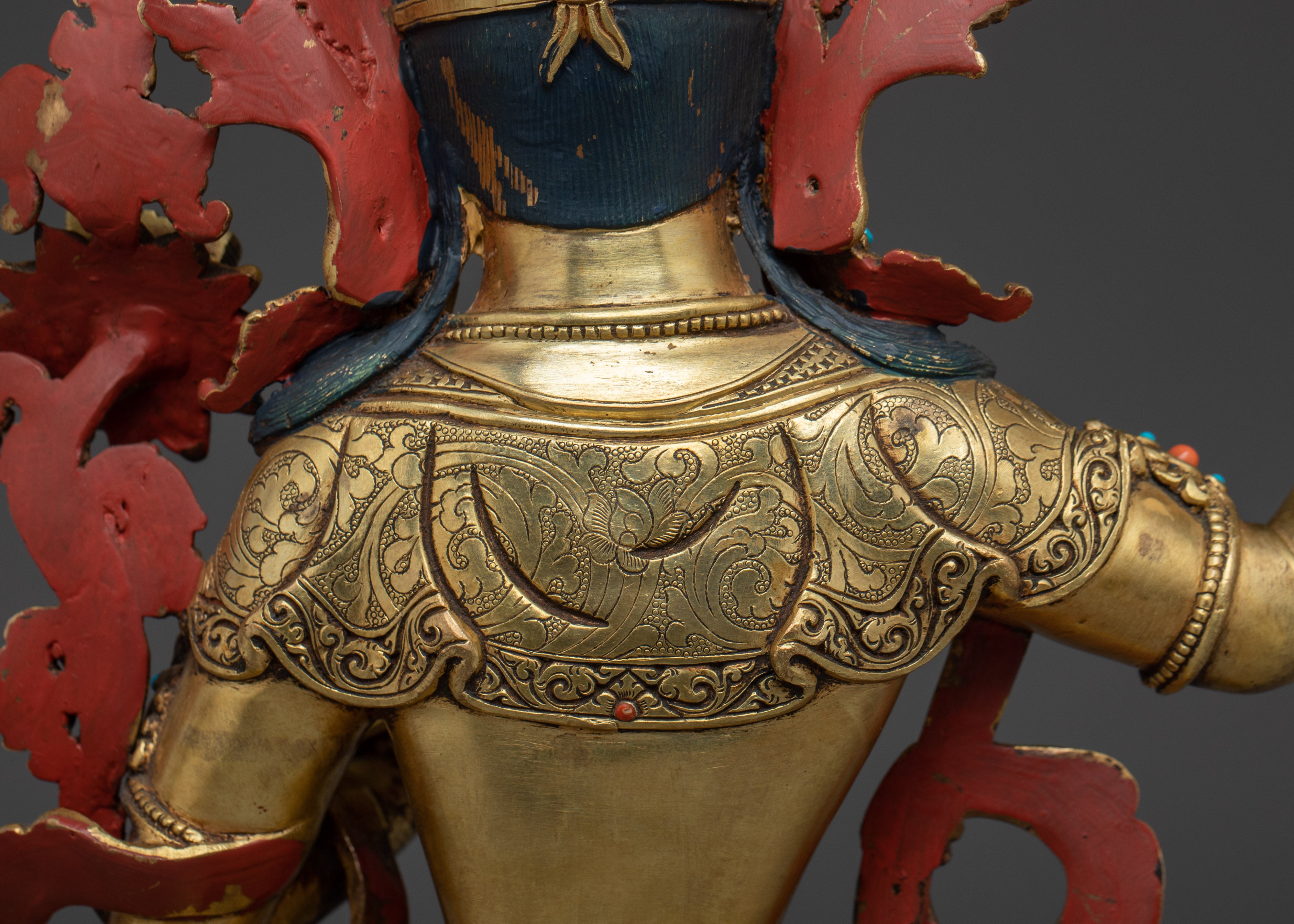 Mahayana Buddhist Figurine of Manjushri | Bodhisattva of Wisdom