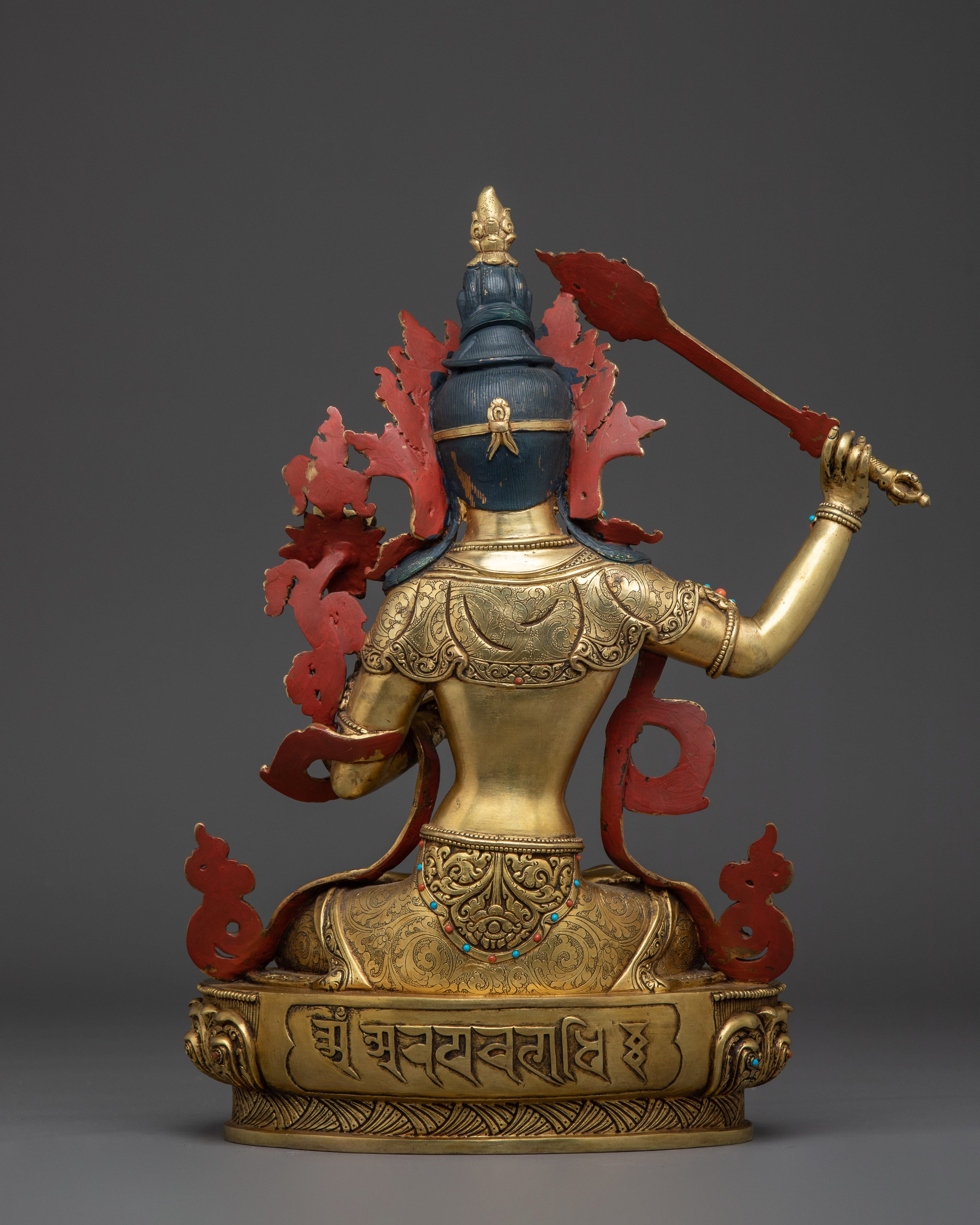 Mahayana Buddhist Figurine of Manjushri | Bodhisattva of Wisdom